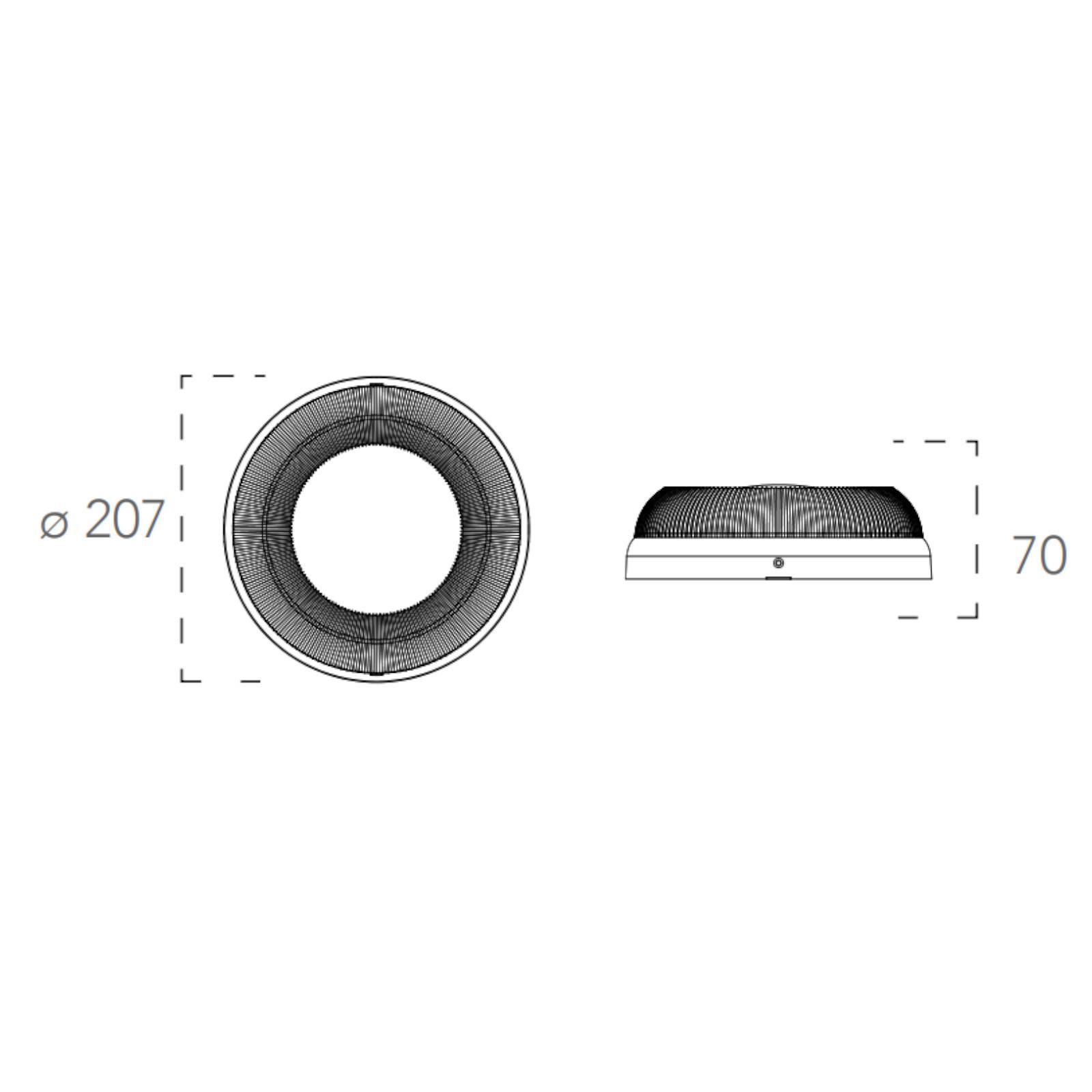 Plafoniera LED da esterno 20,7 cm termoplastica bianco