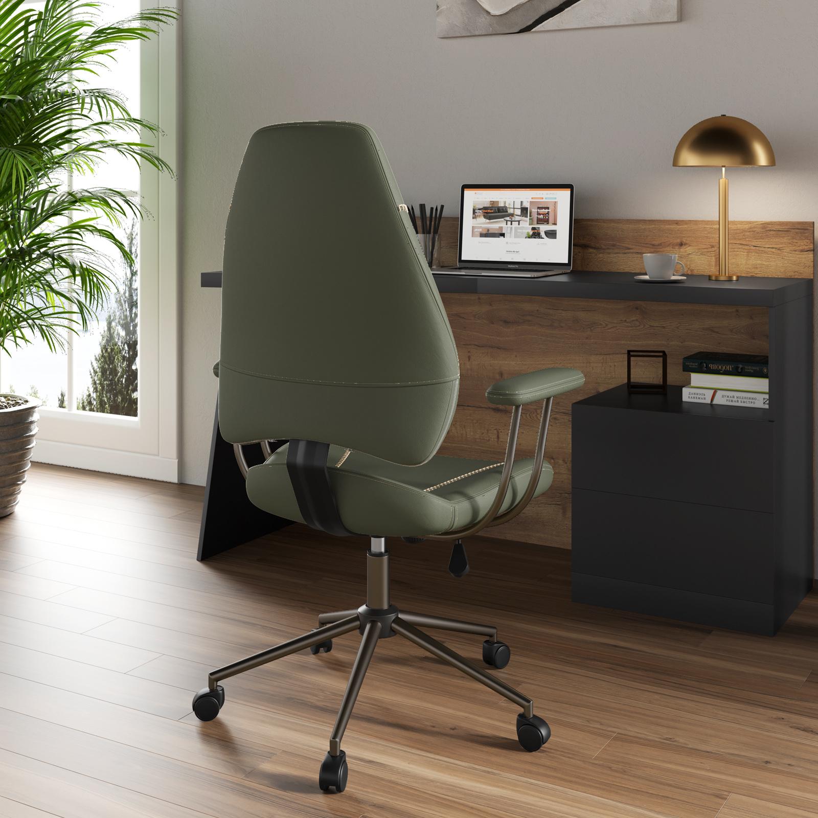 Sedia da ufficio / sedia girevole ERNESTO ecopelle bianco hjh OFFICE