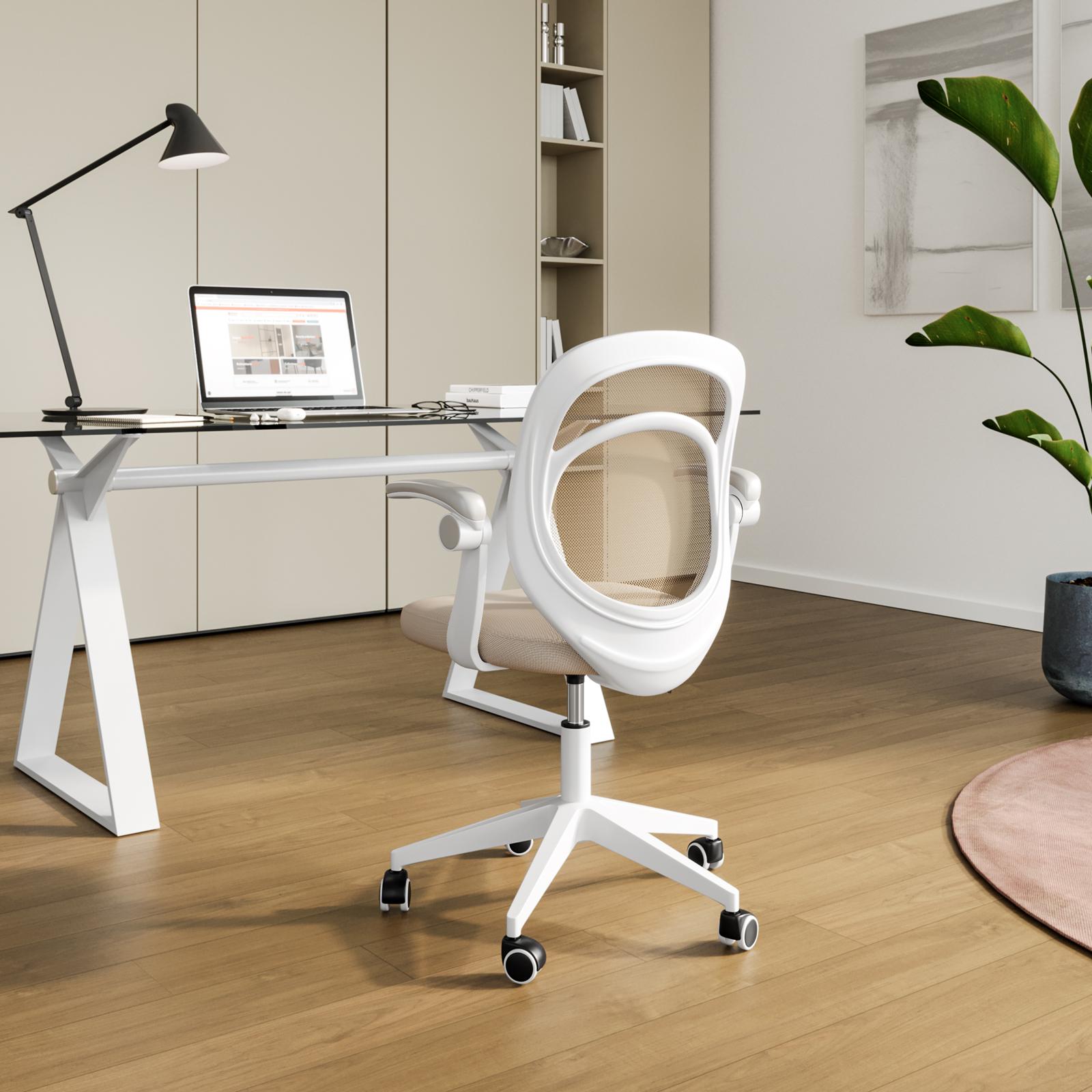 Fiona's Magic Sedia Da Ufficio Senza Braccioli: La Poltroncina Girevole Beige Che Si Adatta A Tutti Gli Ambienti!