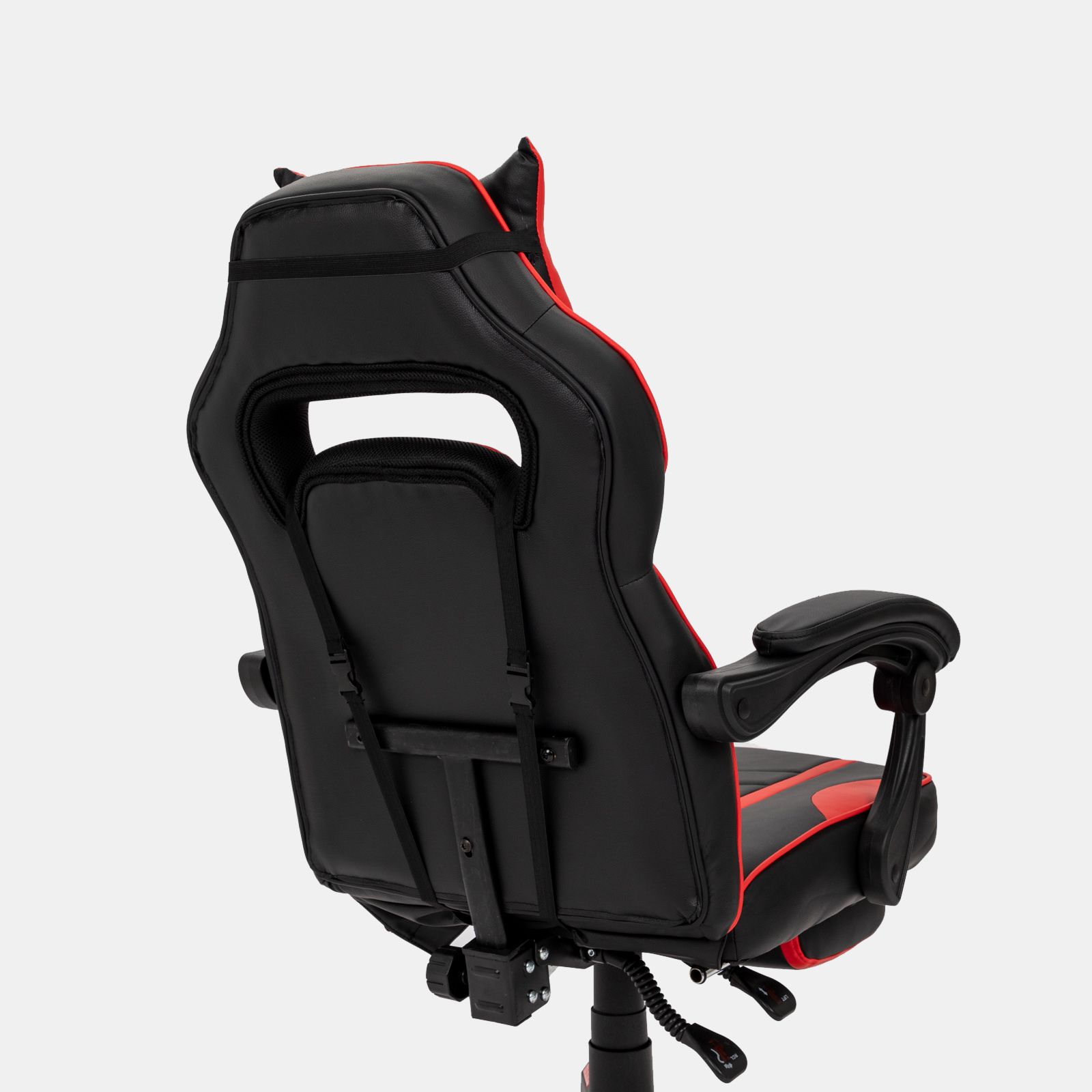 Poltrona da gaming girevole in similpelle nera con illuminazione led  integrata e supporto lombare - Sneeky