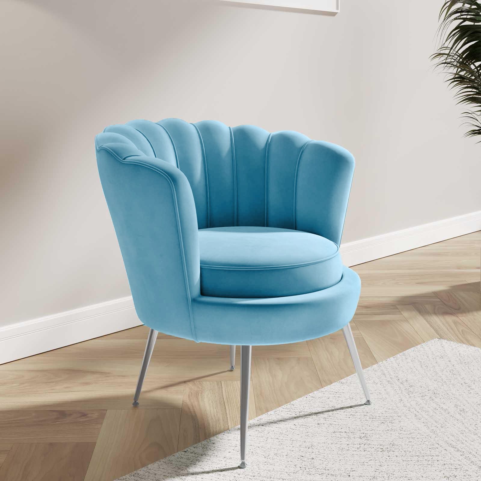 Deghi Poltrona Azzurra Velluto Poltrona Da Giardino Con Doppio