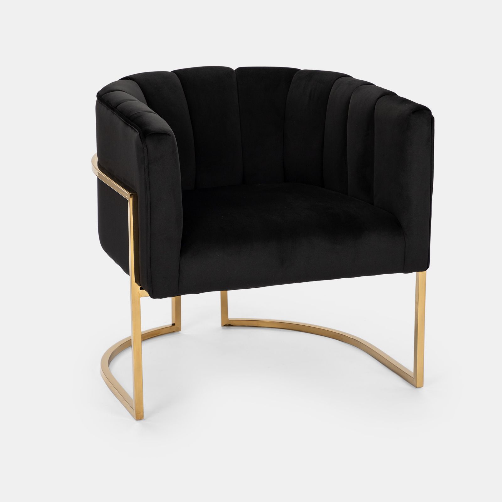 Oro Poltrona Nera E Argento Poltrona In Velluto Nero Con Gambe Oro