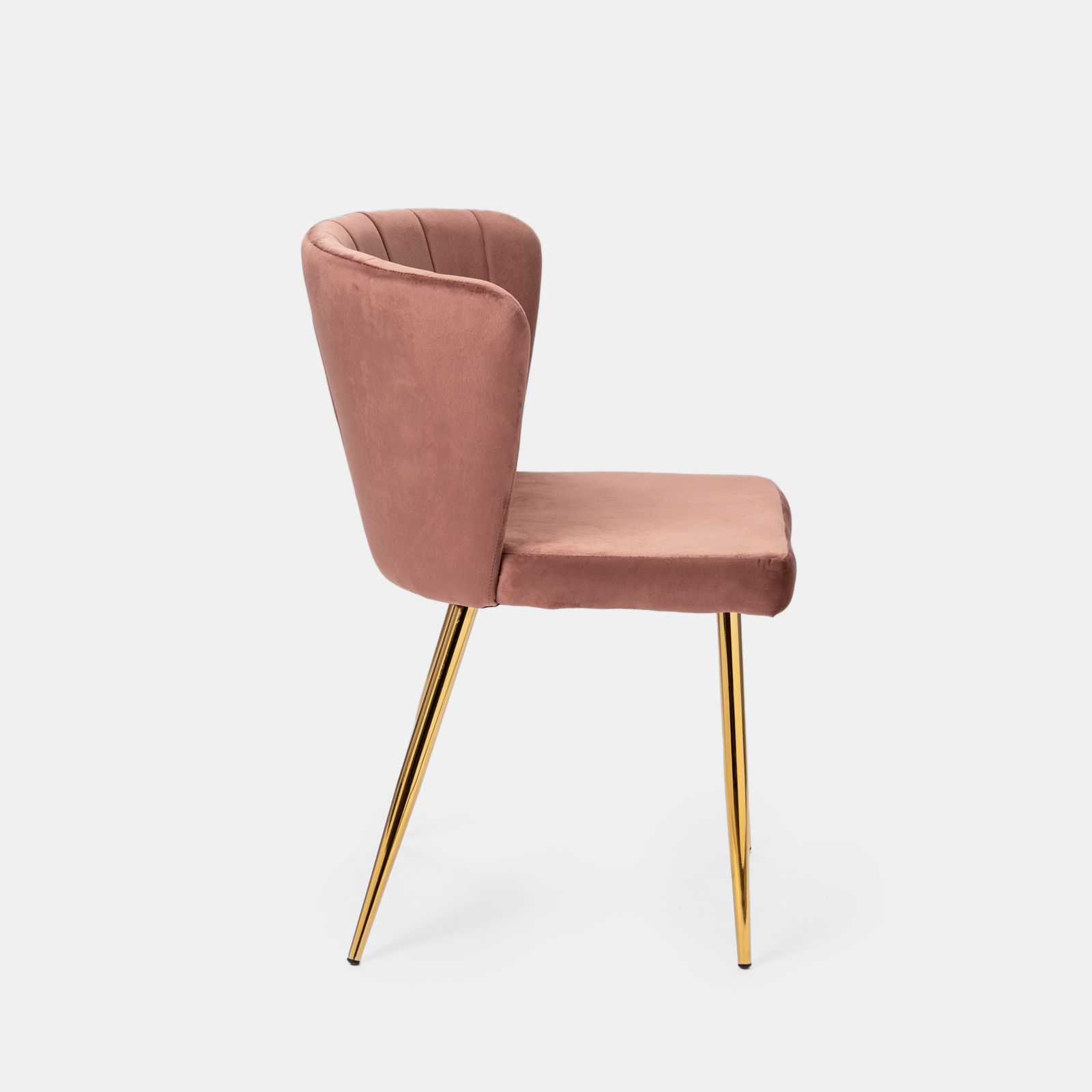 Poltrona Conchiglia Velluto Poltrona Adella In Velluto Rosa Con