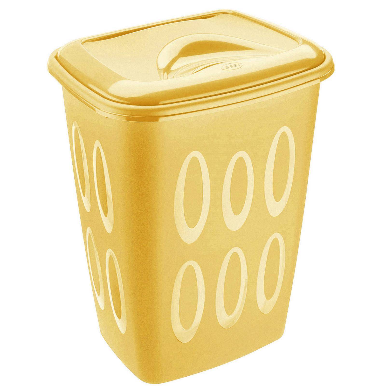 Portabiancheria Laundry Bin, 35 litri, coperchio plastica - Matt Steel