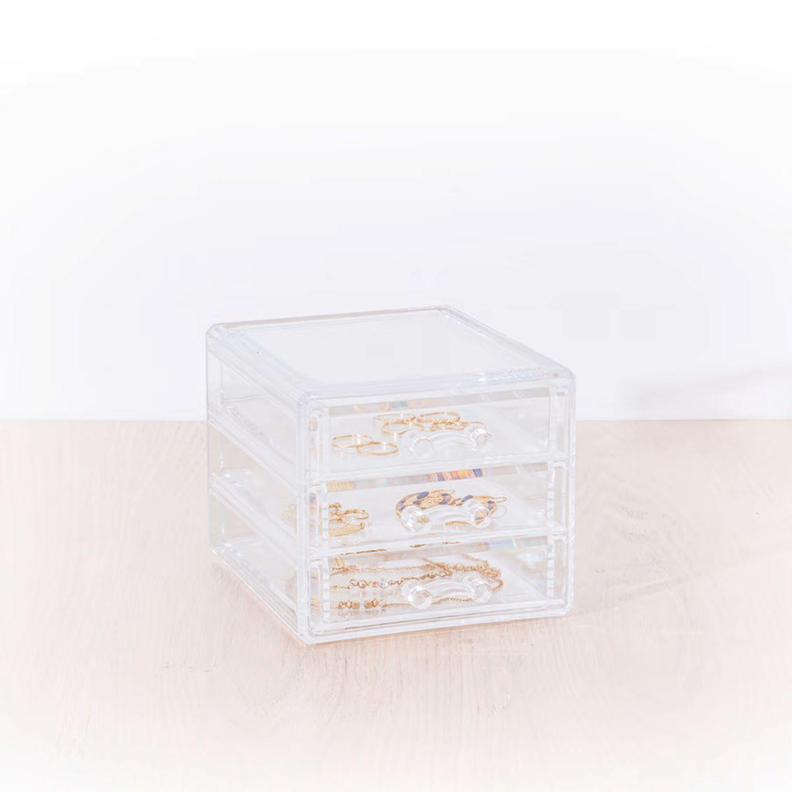 Portagioie, Portagioie Portatrucchi Portagioielli E Beauty Case Cosmetico 3 Strati In Ecopelle Con 2 Cassetti Nero 85439595