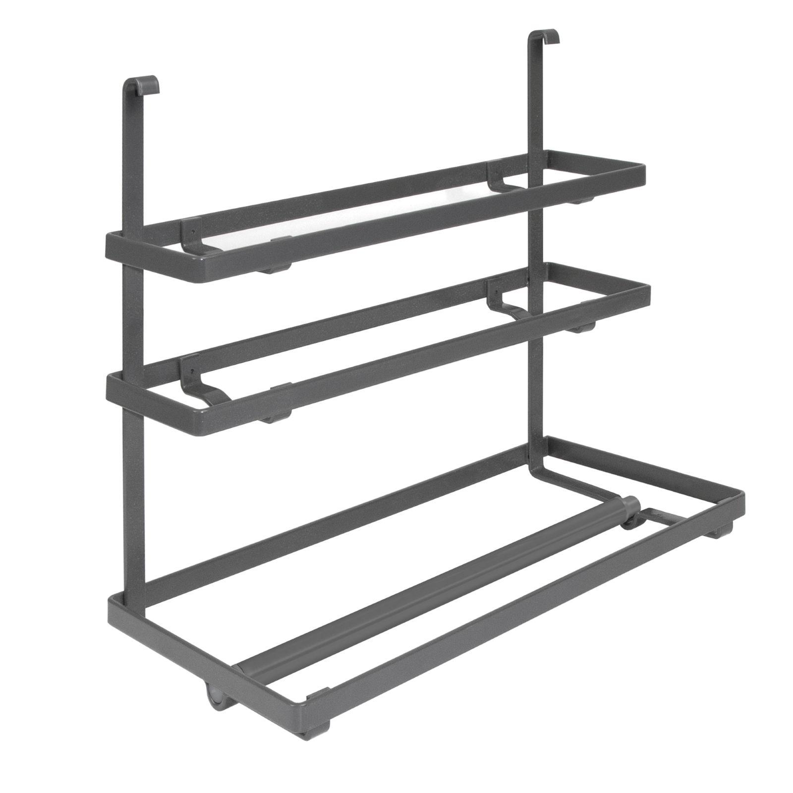 Portautensili da cucina extra large in acciaio inox, girevole a 360
