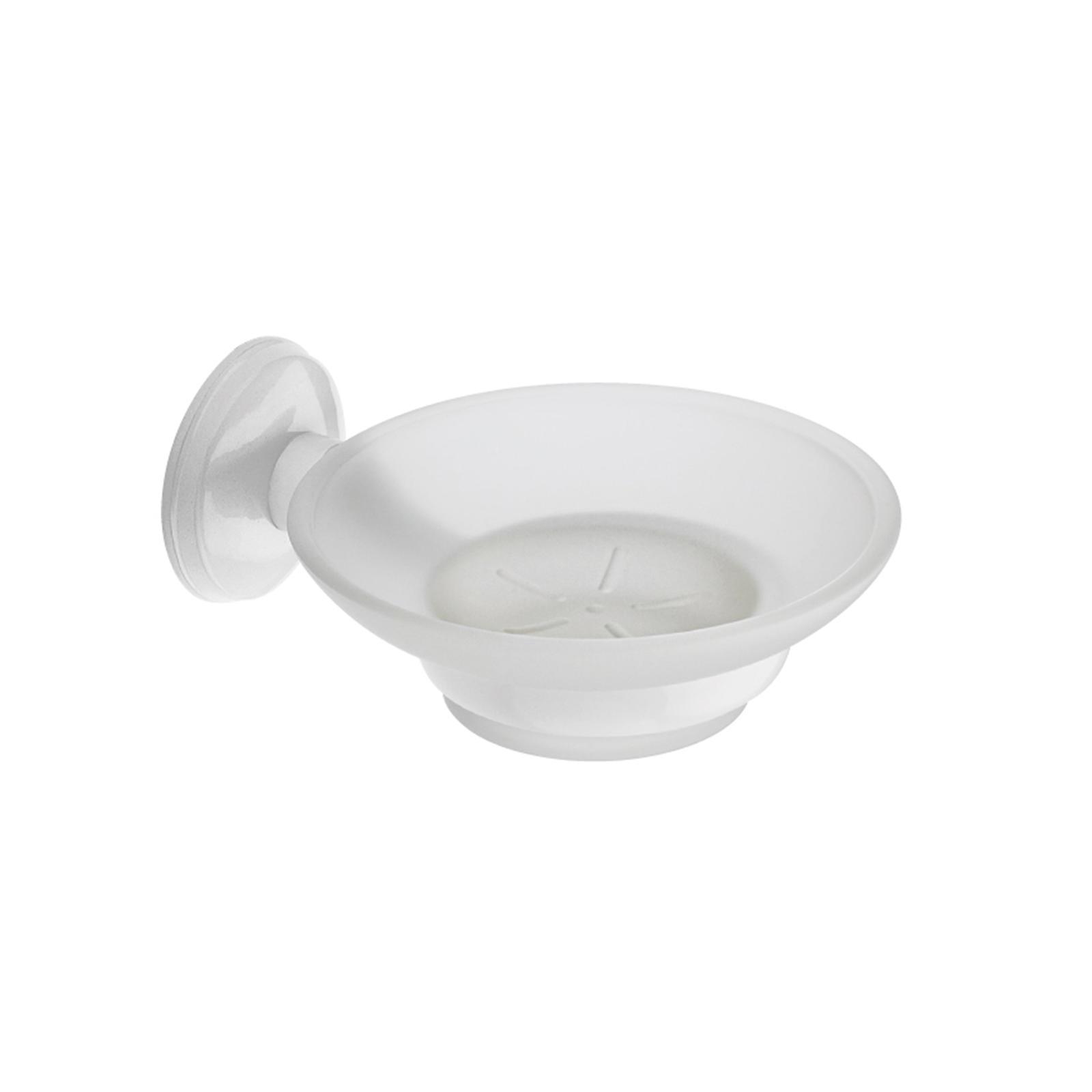 MAGICLULU Portasapone In Vetro Trasparente 11 Cm - Rotondo Con Base Antiscivolo - 2