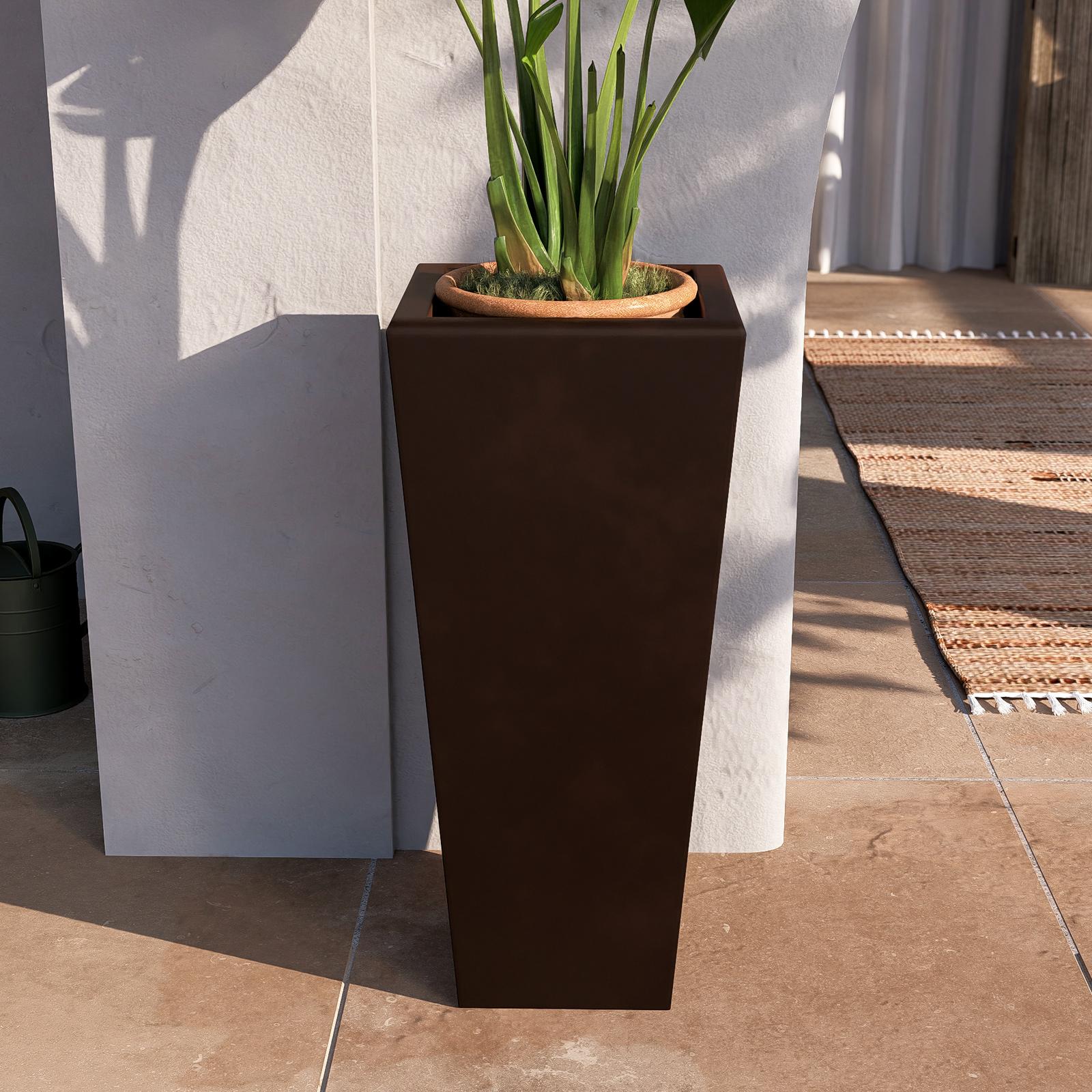 Soendgen Keramik Portavaso Portogallo 25 cm, altezza 21 cm, colore: marrone scuro