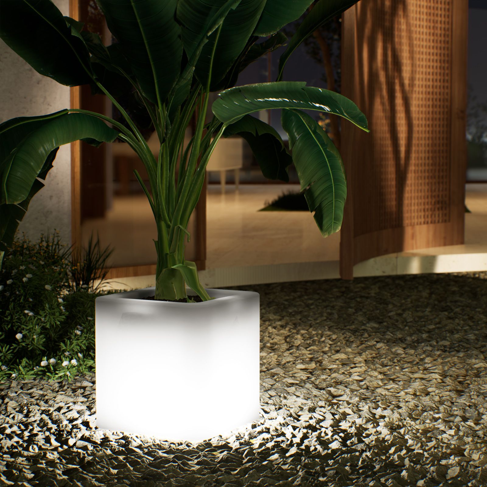 Colonna portavaso con LED