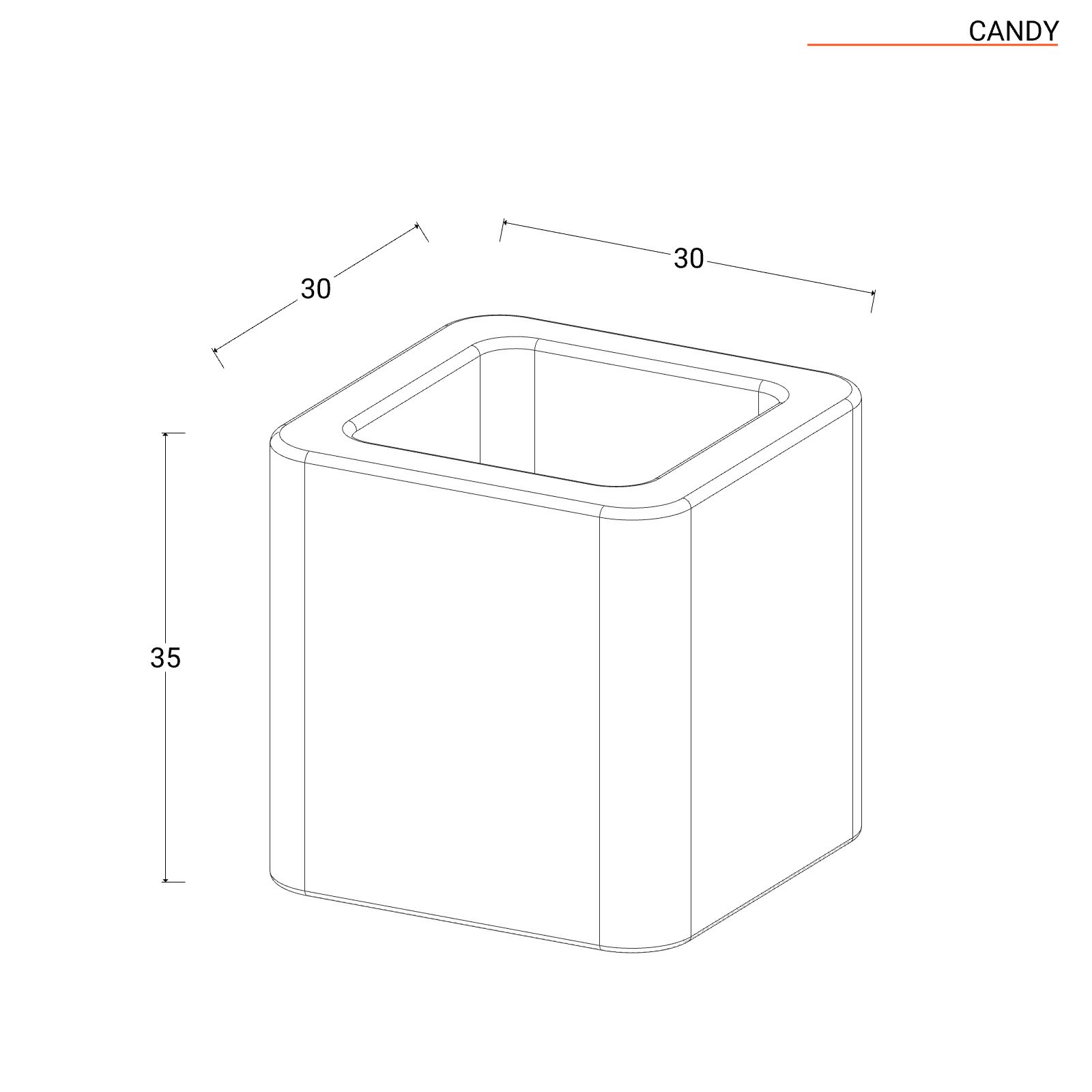 sottovaso quadro naterial cm 26,3 h3,1 antracite