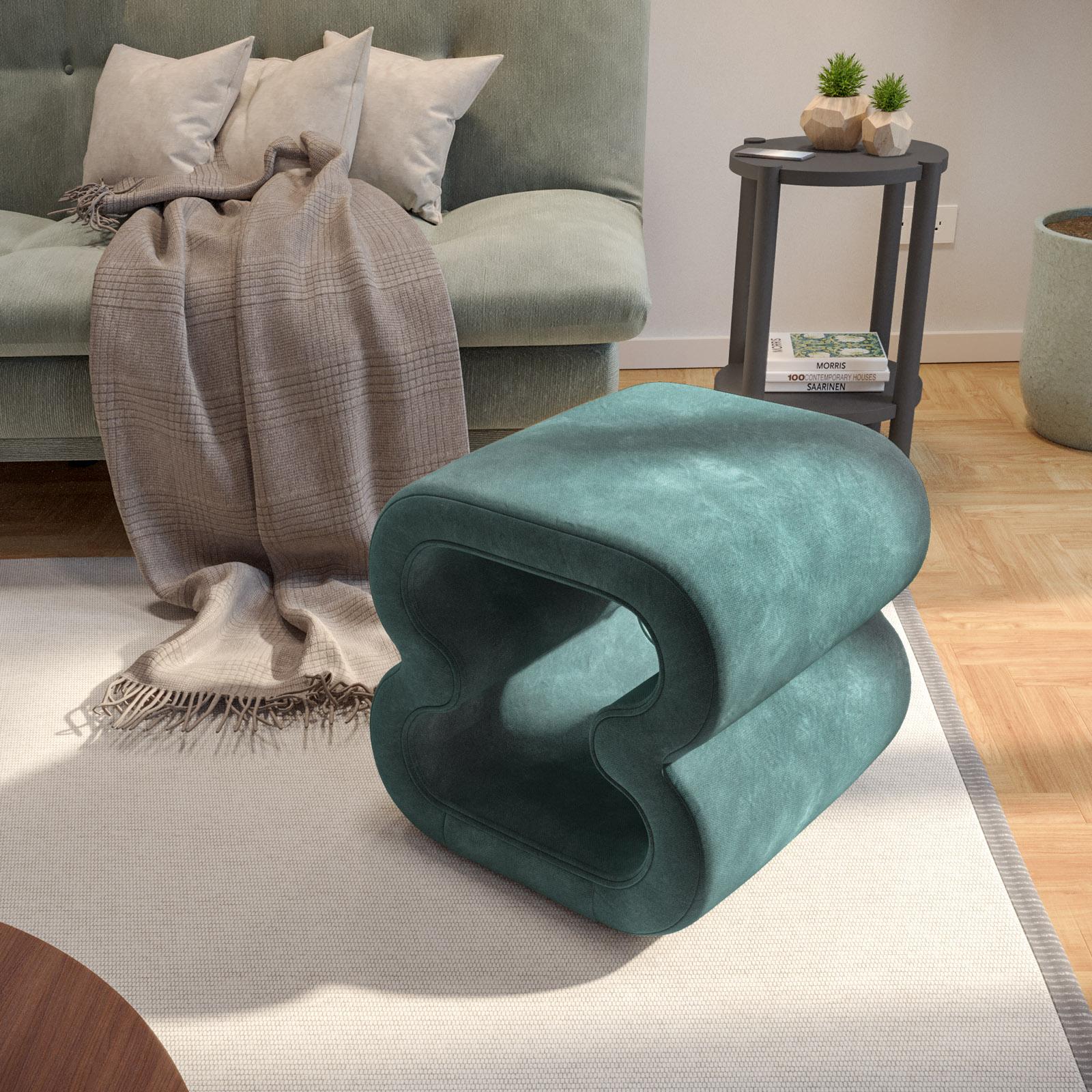 COTTON CRAFT Pouf intrecciato in macramè, comodo pouf rotondo in corda di cotone lavorato a maglia, poggiapiedi pre-riempito, pouf imbottito in stile bohémien marocchino, per camera da letto