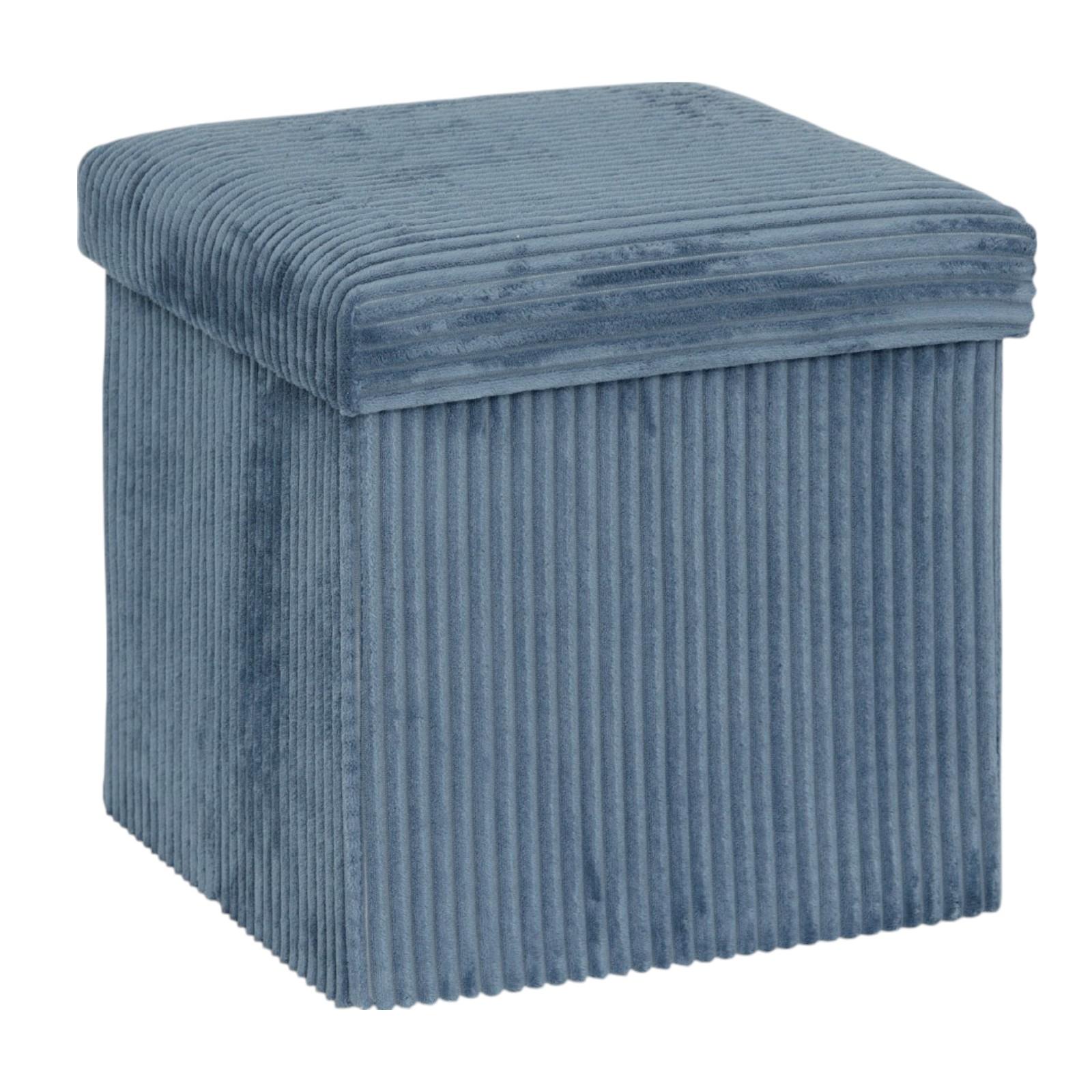 LiveDeco Pouf A Pera In Velluto A Coste Blu Cielo - Fodera Rimovibile E Lavabile, Riempimento In Polistirolo Certificato M1 - BiG52 - 3