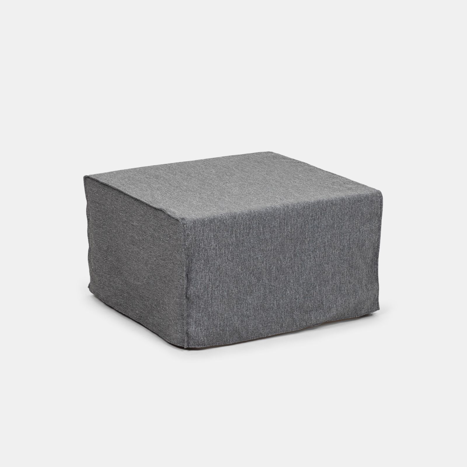 Pouf letto una piazza pieghevole 191x70 cm in tessuto grigio scuro con  materasso - Gliss