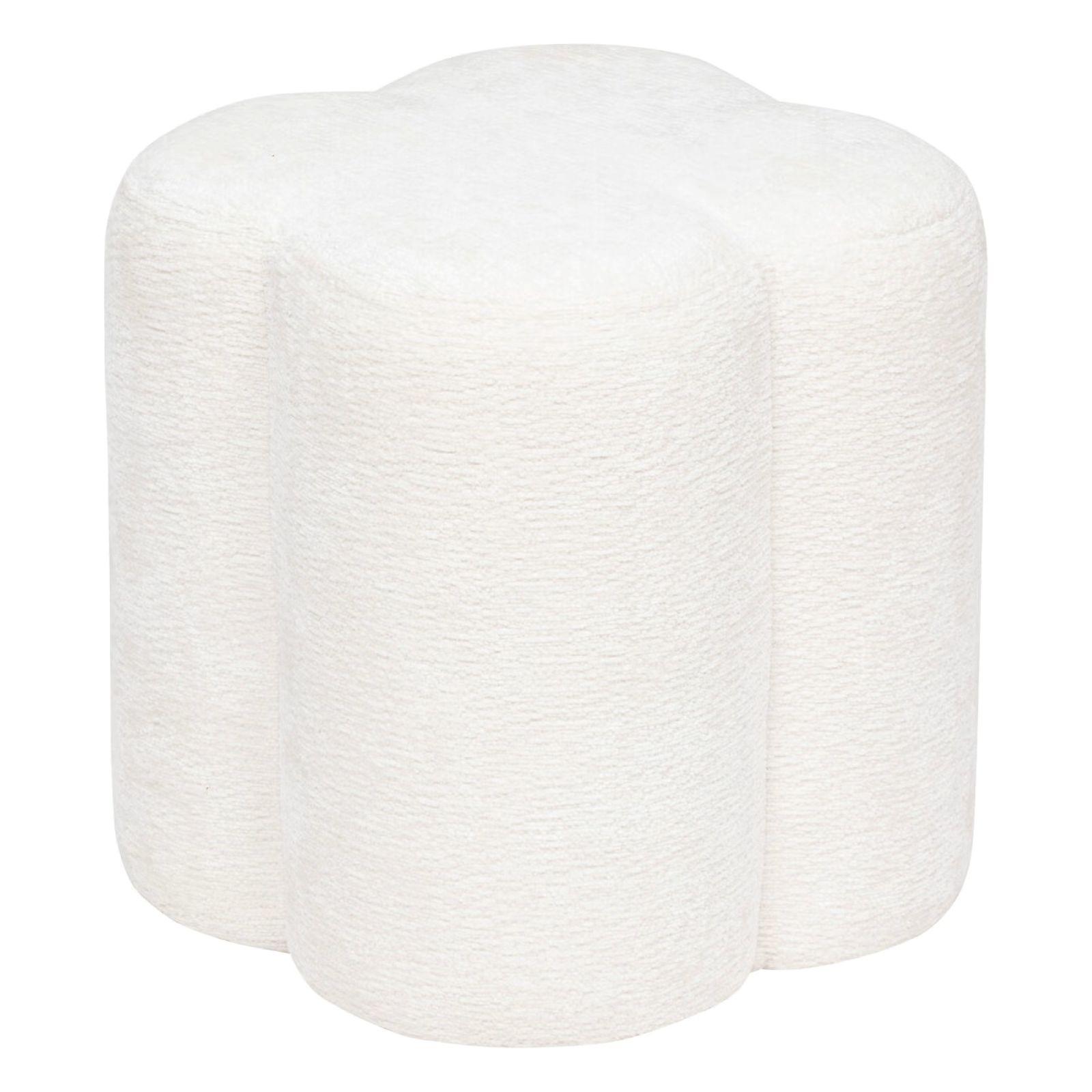 Fazzoletto Da Taschino Uomo 2 In 1 &ndash; Pouf Rotondo In Raso Nero, Rifiniture Bianche