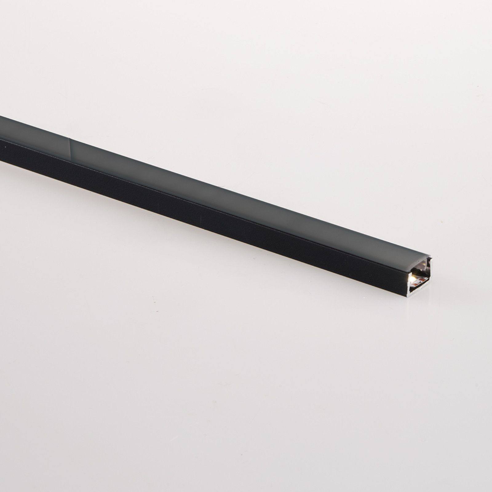 Profilo led 200x2,2 cm in alluminio nero