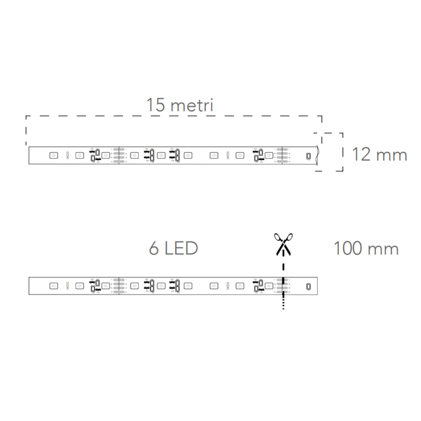 Rotolo strip led 15 m luci rgb in kapton senza silicone