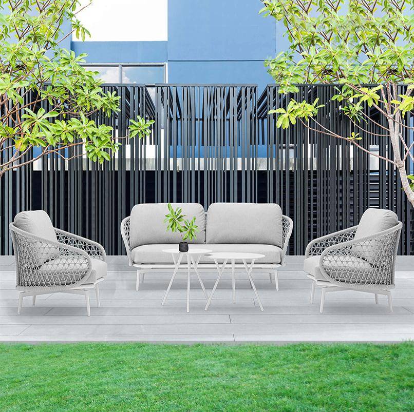 Sofa Salotti In Alluminio Per Esterno Salotto Da Giardino Bianco