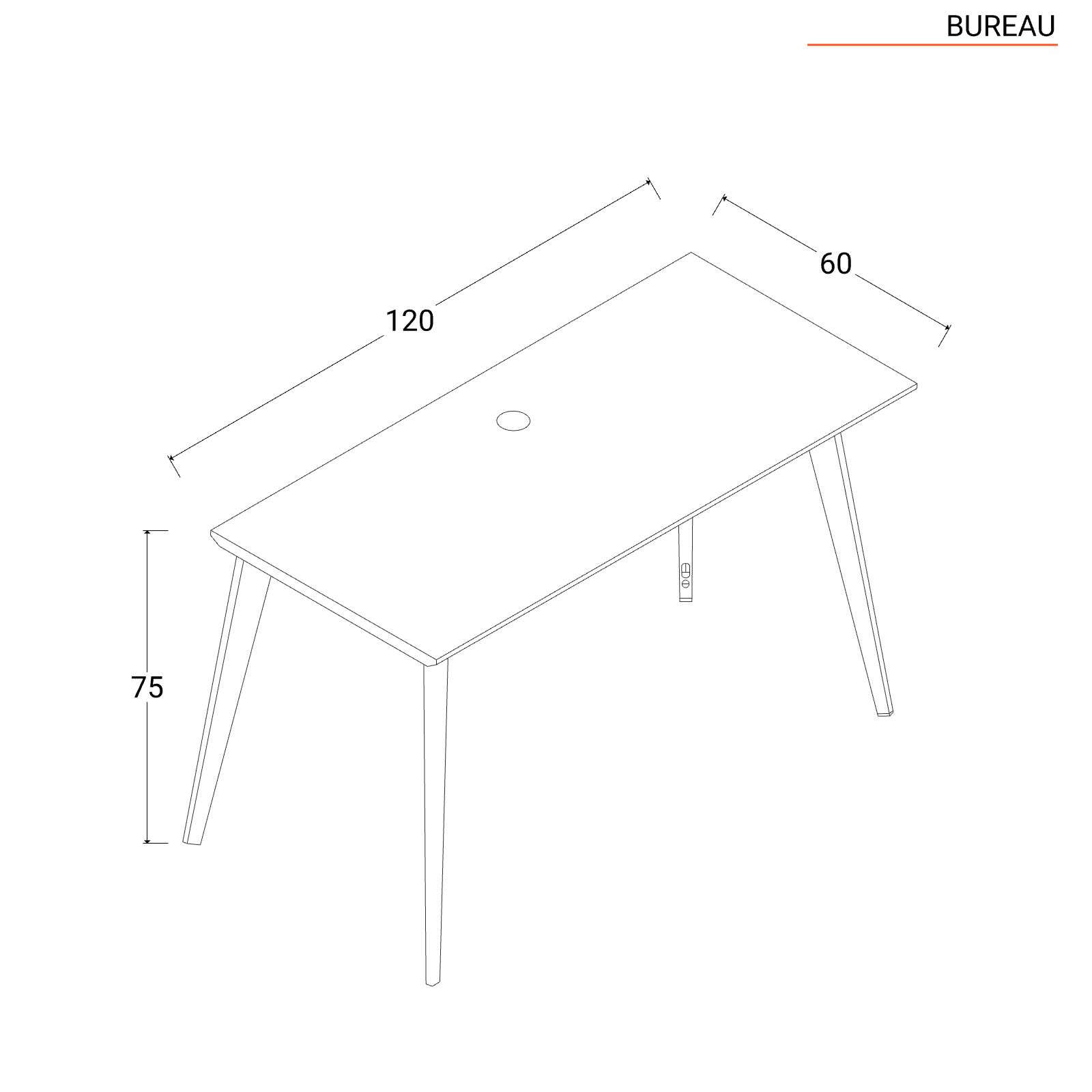 Il numero 1 del risparmio-SCRIVANIA SALVASPAZIO CON CASSETTI IN METALLO E  LEGNO TRUCIOLATO 120 X 60 X H126