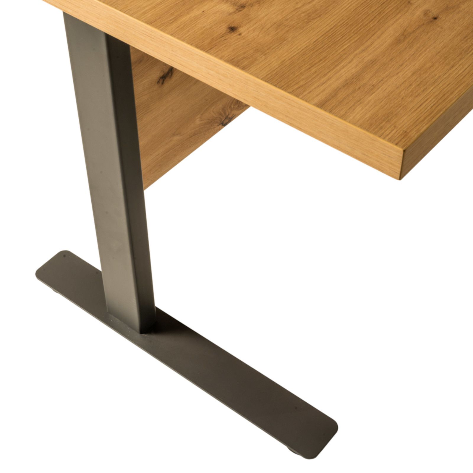 Scrivania da parete Minyard in legno ingegnerizzato, dimensioni 80 x 40 x  h55 cm, peso 14 Kg, finitura grigio, rovere, Woodman