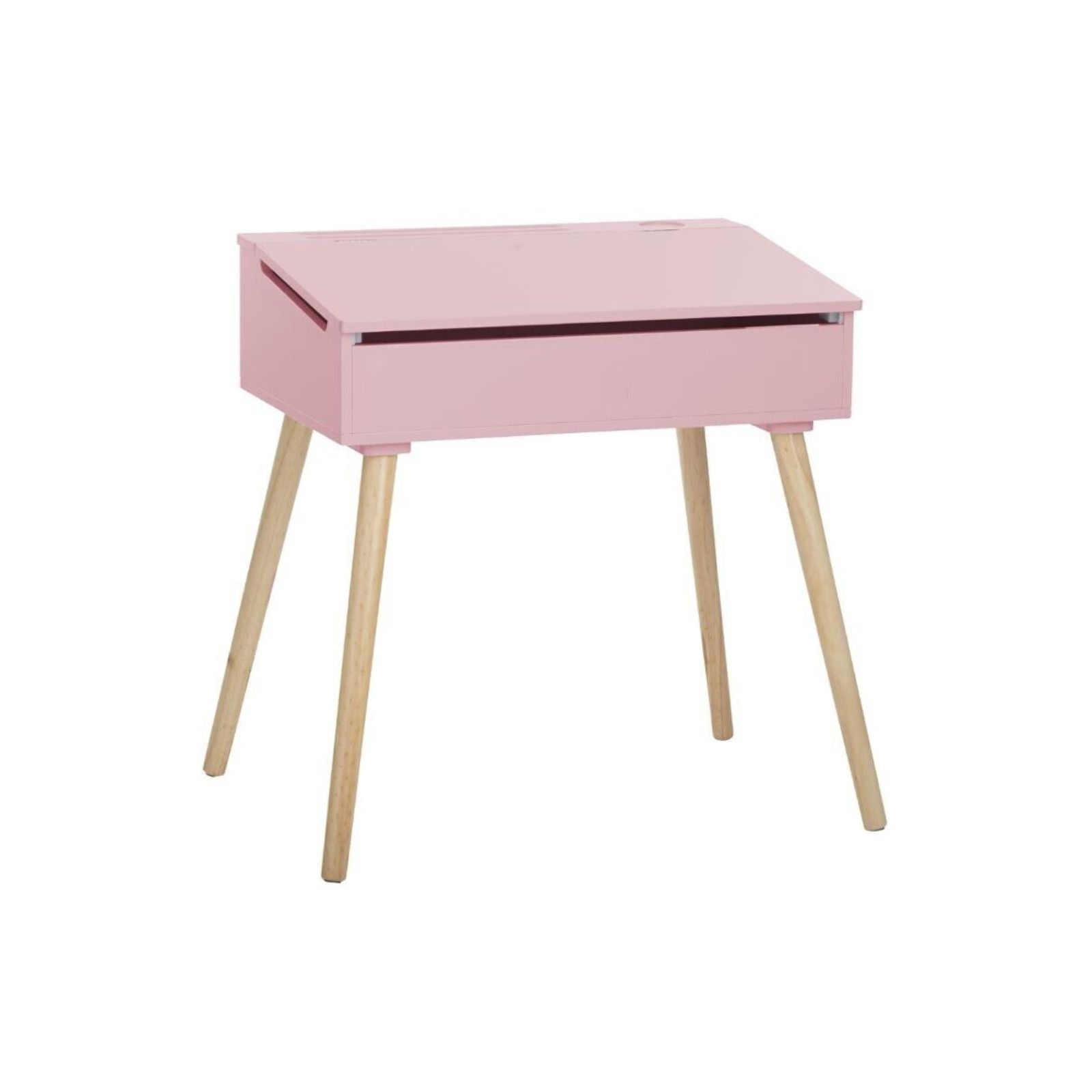 Combelle Scrivania per Bambini in Legno di Faggio, Rosa - Facilissima da  montare bambina