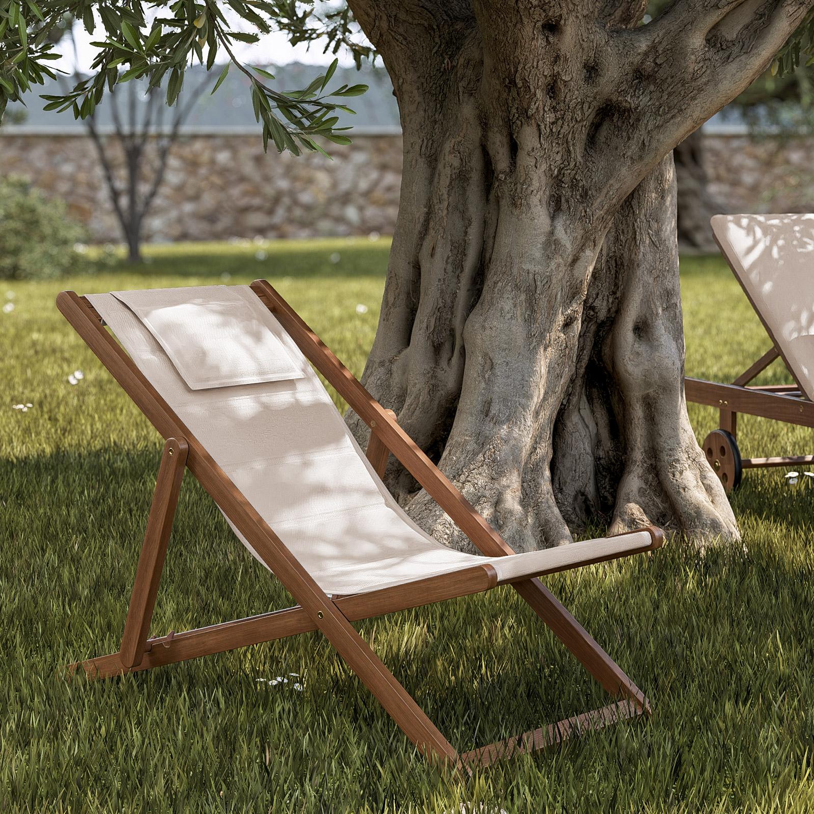 Sdraio Pieghevole Sdraio Erica In Legno Di Acacia Pieghevole Con - Main Image