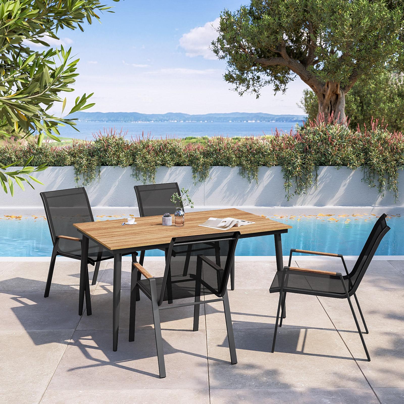 Legno Sedie Da Giardino Colore Antracite Sedia Da Giardino