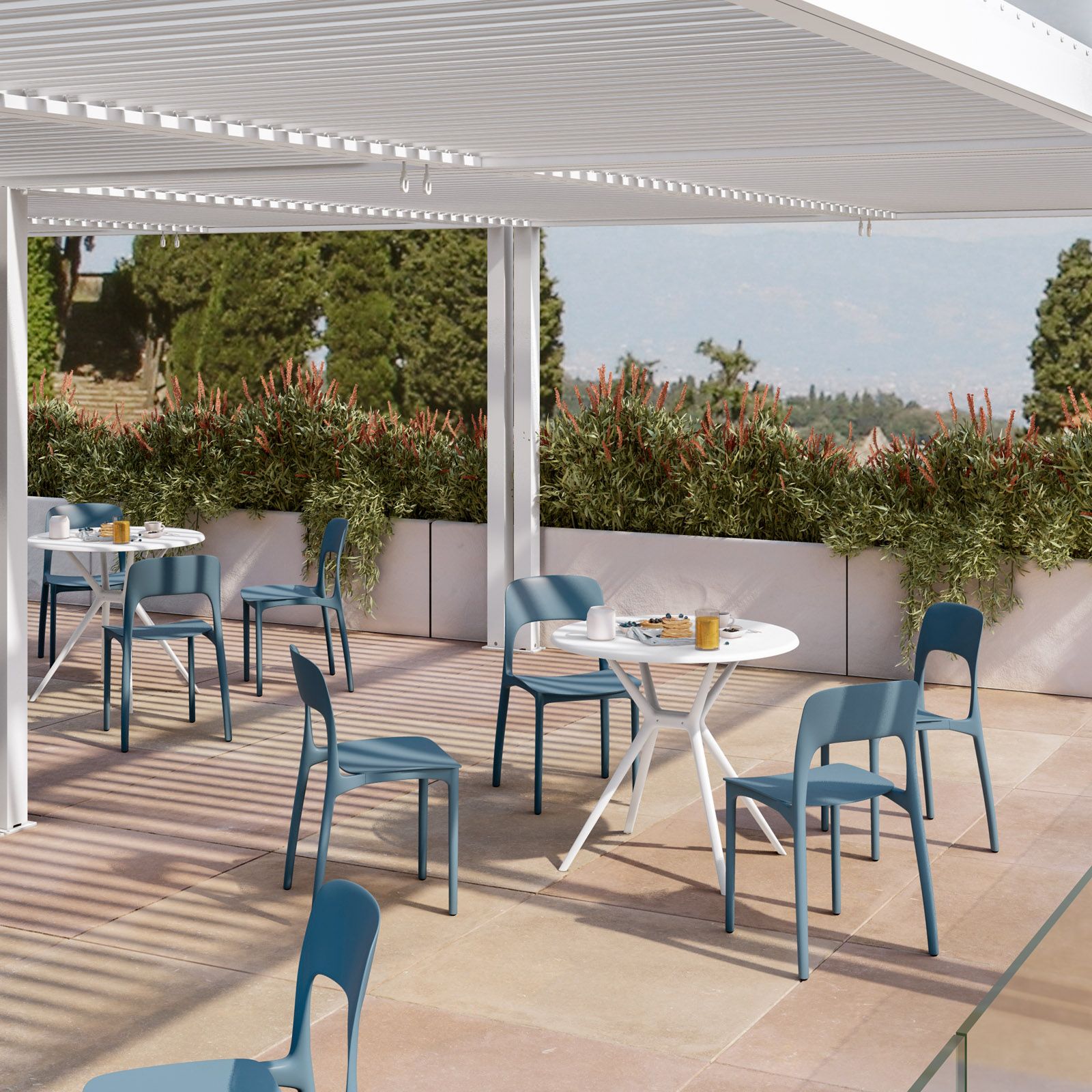 CVS copertura impermeabile 4 sedie giardino esterno bar ristorante