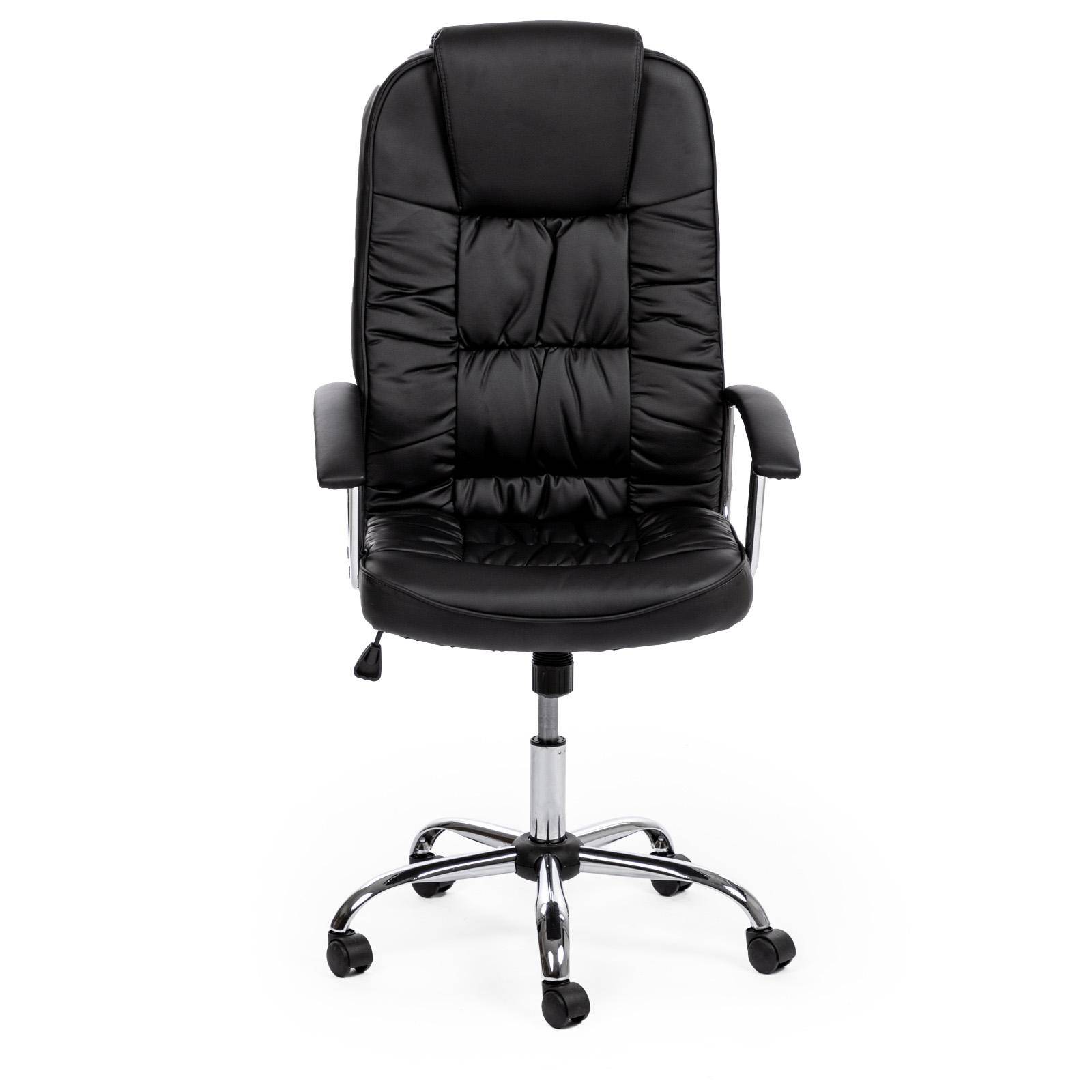 One Living Sedia Ergonomica da Ufficio Nera con Base Cromata ELITE/ELITE +  Girevole Altezza Regolabile con Braccioli Fissi - Comfort e Stile per il  tuo Spazio di Lavoro (ELITE) : : Casa