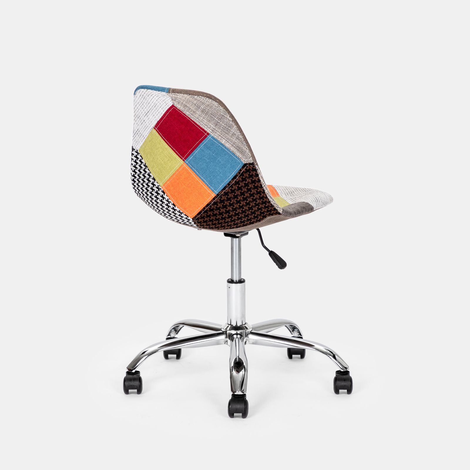 Sedia da ufficio girevole in tessuto patchwork multicolor - Copenaghen
