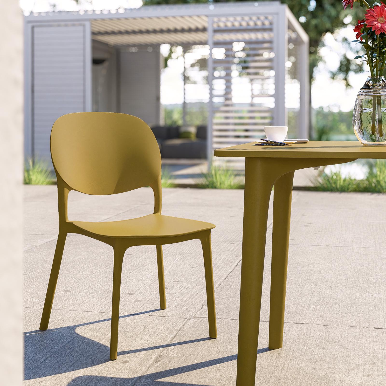 Coprisedia da giardino, 1 pezzo, impermeabile, in tessuto Oxford 600D, per mobili da esterno, per sedie impilabili, 64 x 85 x 120/85 cm
