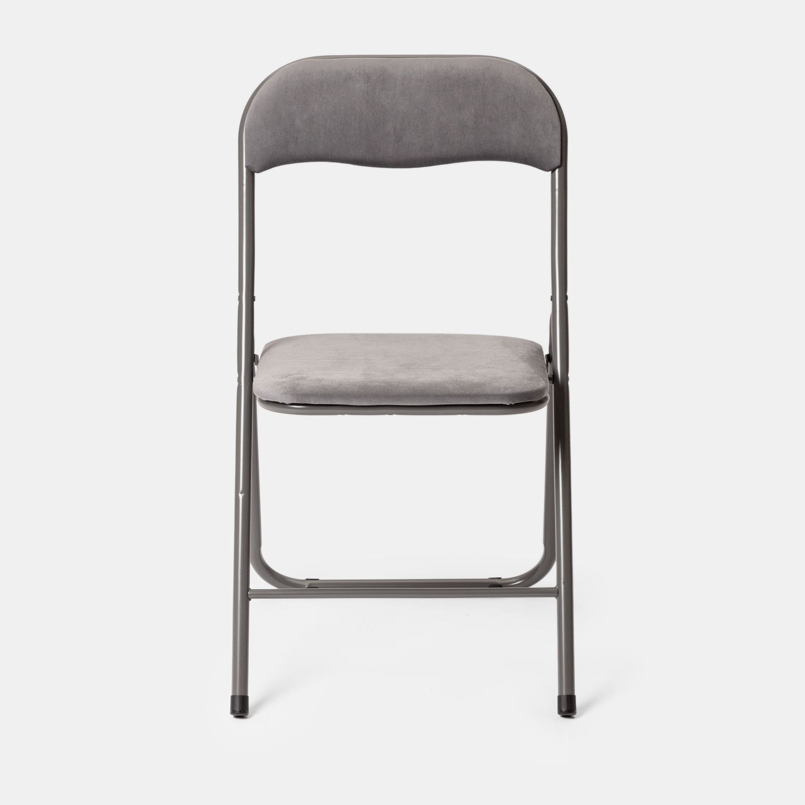 Sedia Pieghevole In Velluto 5five - Grigio Carbone, Design Compatto Per Interni - Foto 7