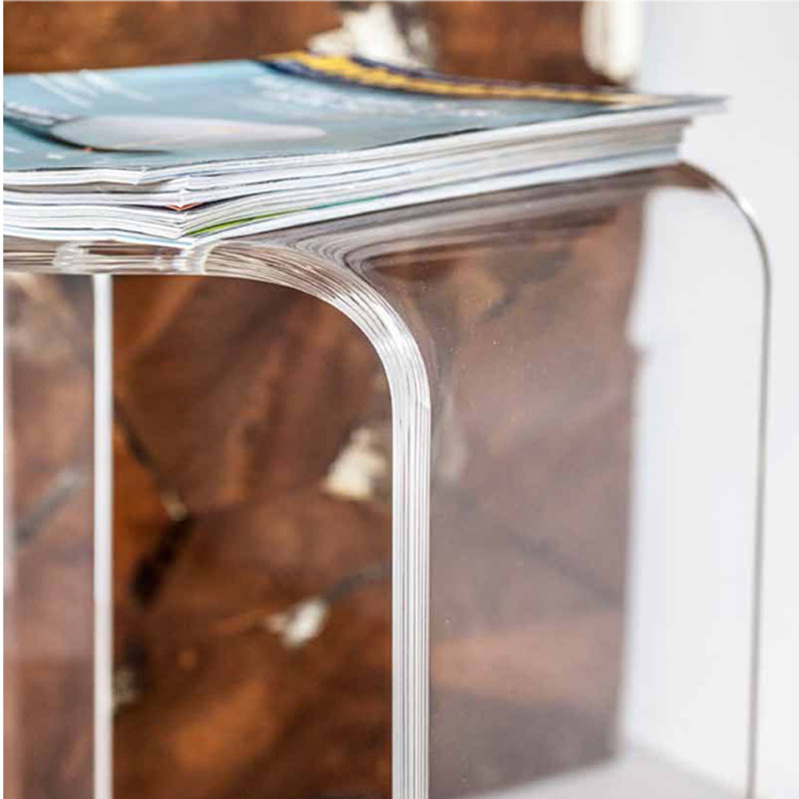 Sumerflos Sgabello Doccia Angolare In Acrilico Trasparente – 30x30x46 Cm, Portata 136 Kg, Per Radersi E Riporre - 4