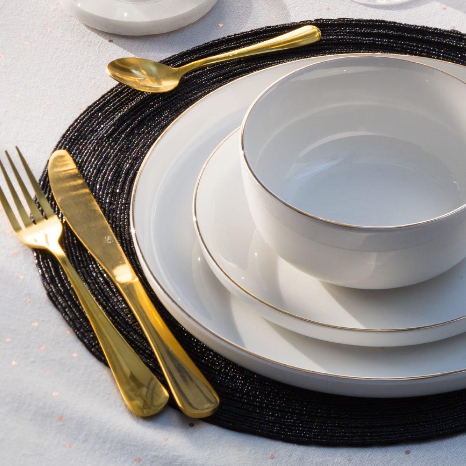Set 24 Posate Lexington In Oro – Acciaio Inox Lucido, Eleganti E Pratiche Per La Tavola