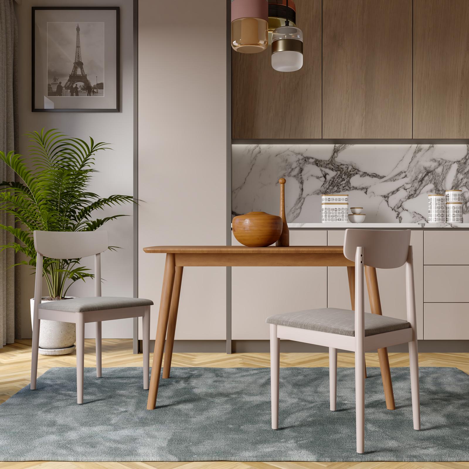 Poltrona Lettura VINGLI Mid-Century In Ciniglia – Set Da 2 Con Cuscino Lombare, Struttura Legno