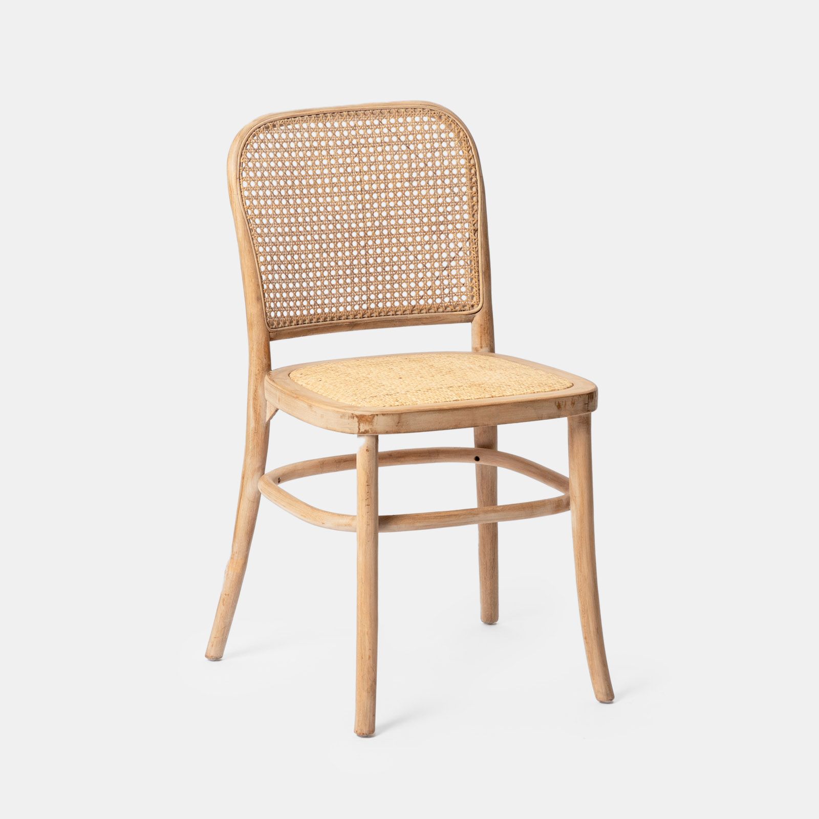 Set 2 sedie in rattan naturale con schienale intreccio viennese - Archara