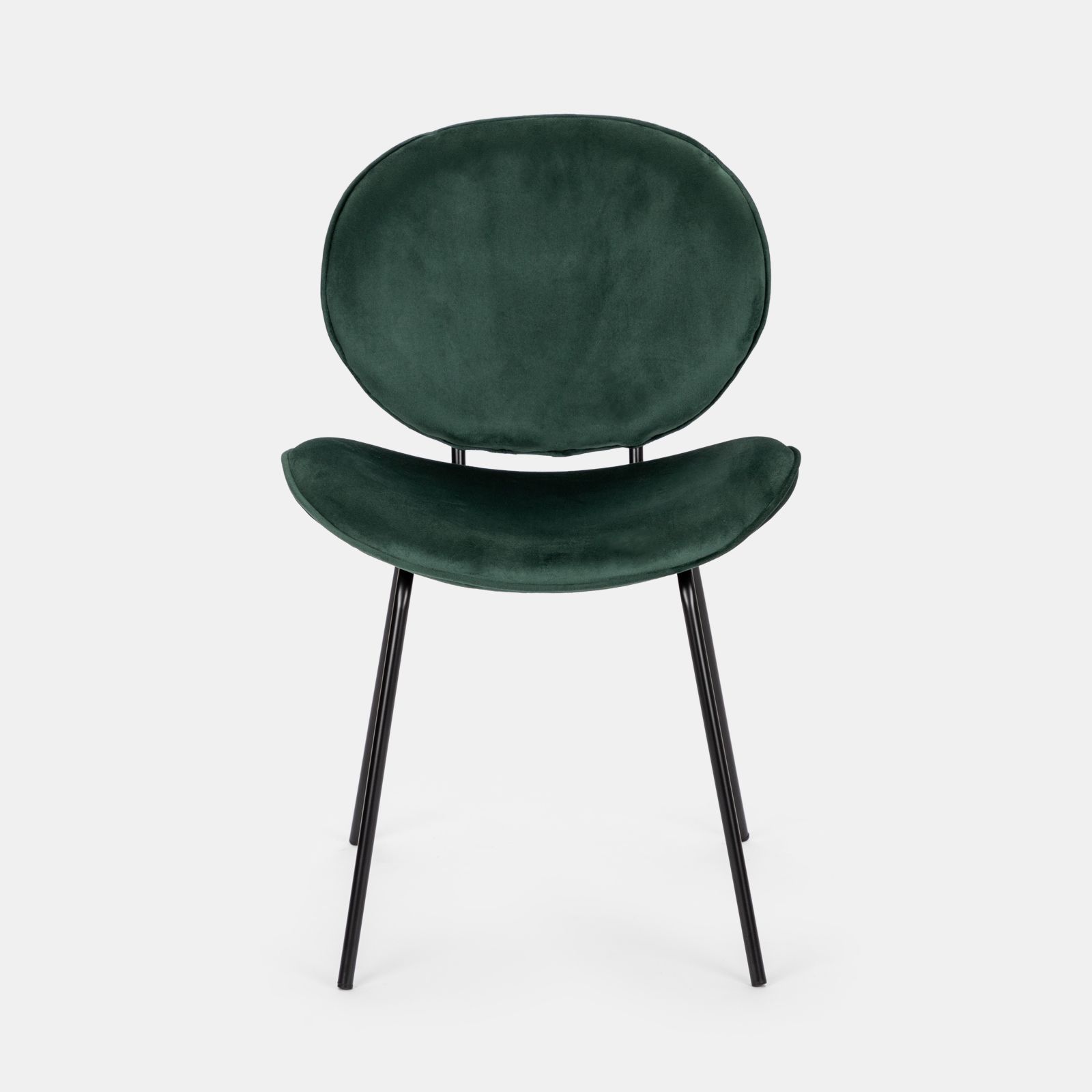 Set di 2 sedie velluto verde smeraldo NAVASOTA 