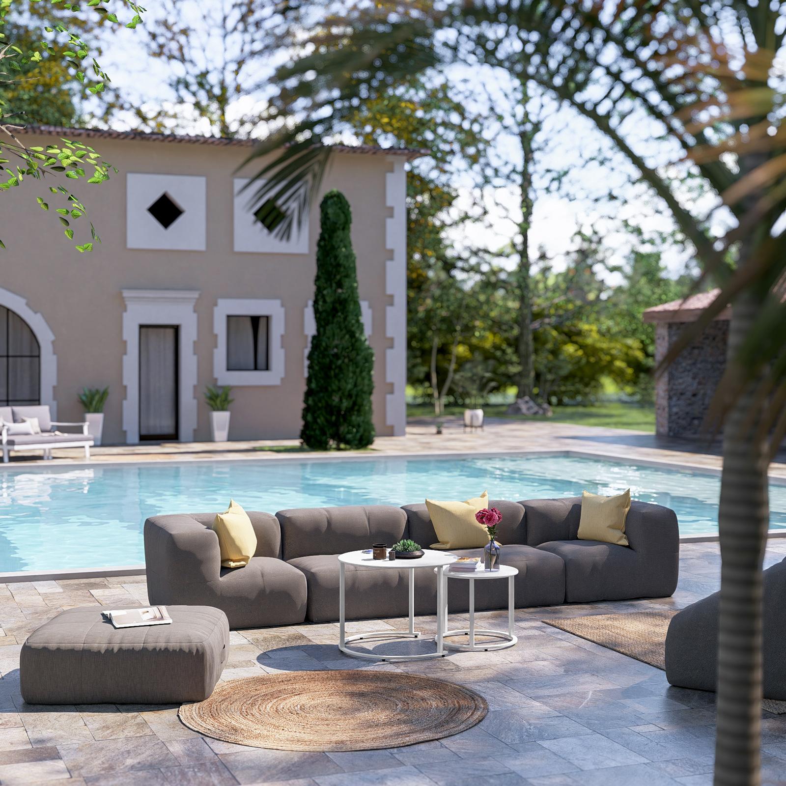 Set Di 2 Tavolini Sovrapponibili Relaxdays - Design Moderno, Struttura Cromata, Vetro Opalino, Argento - Foto 13