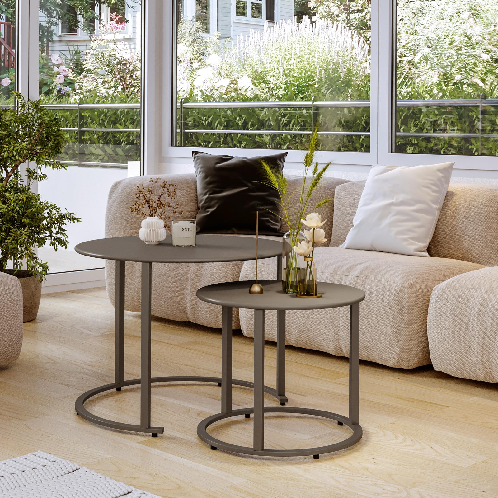 Tavolino Da Salotto HOMCOM Rotondo - Con Cassetto, Legno E MDF, Bianco - Per Soggiorno O Camera - Foto 8