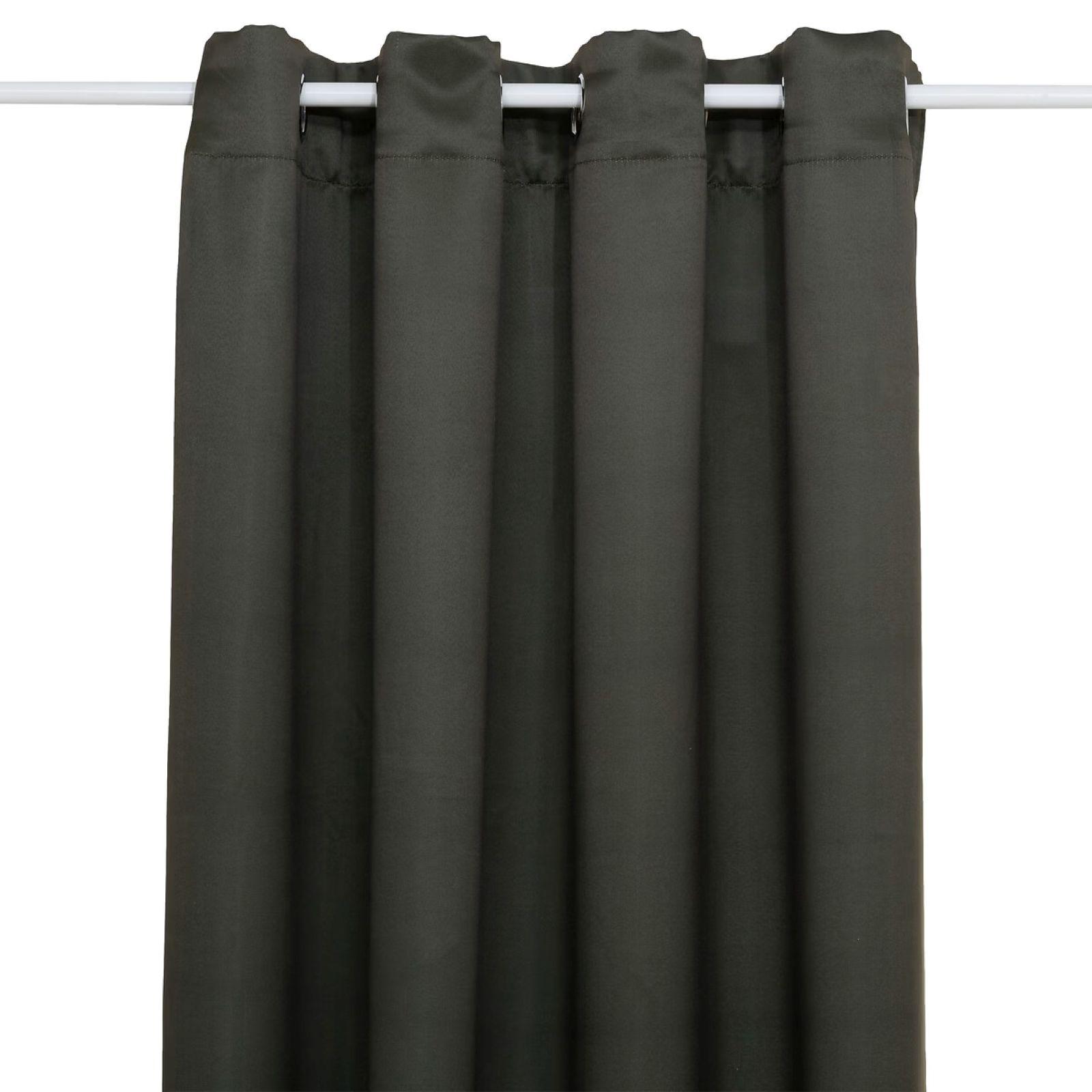 Tenda Douceur D'Intérieur In Poliestere Con Occhielli Metallo, 140x180 Cm, Nero, 100% Poliestere - 2