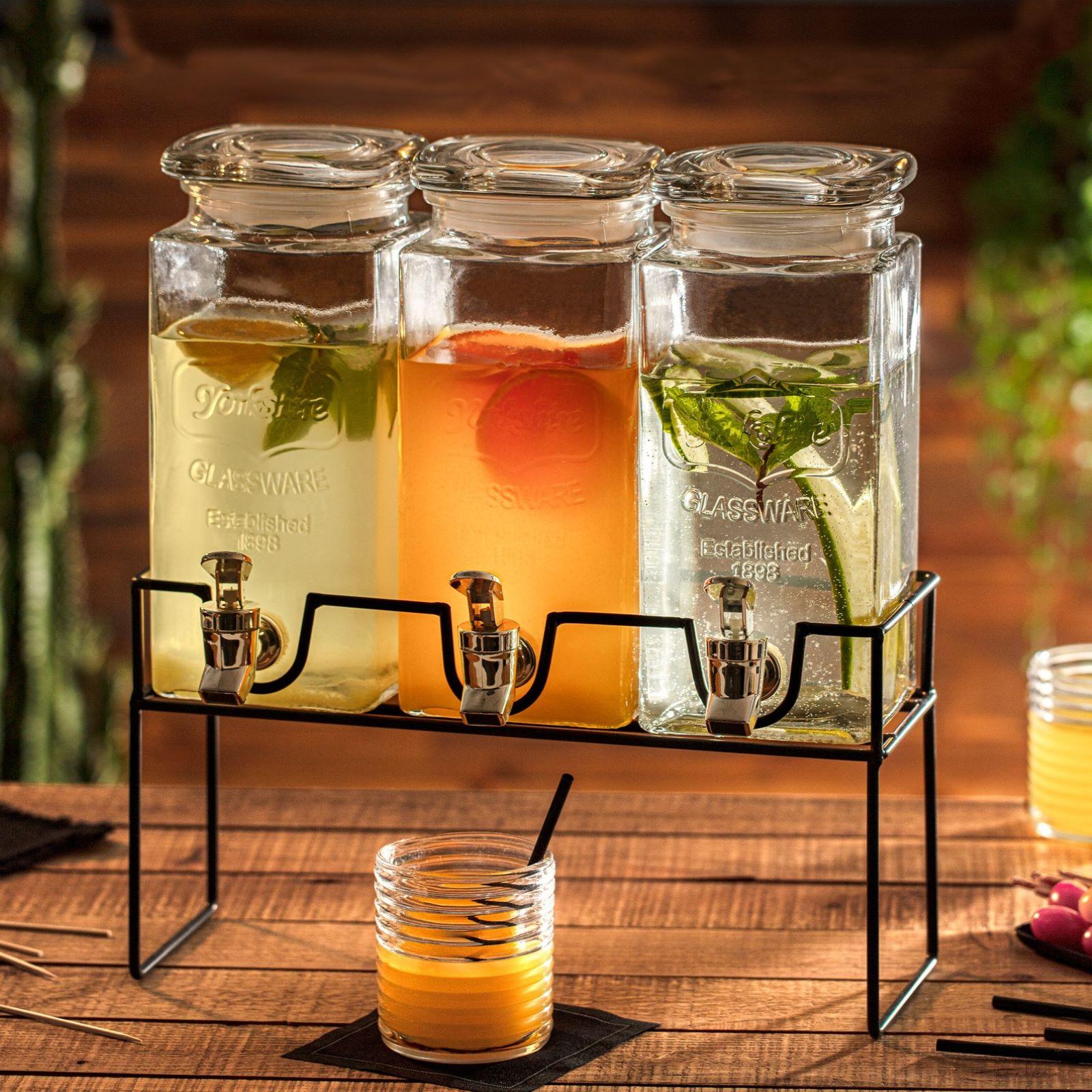 Distributore/Caraffa/Dispenser in vetro di bevande/acqua/cocktail con