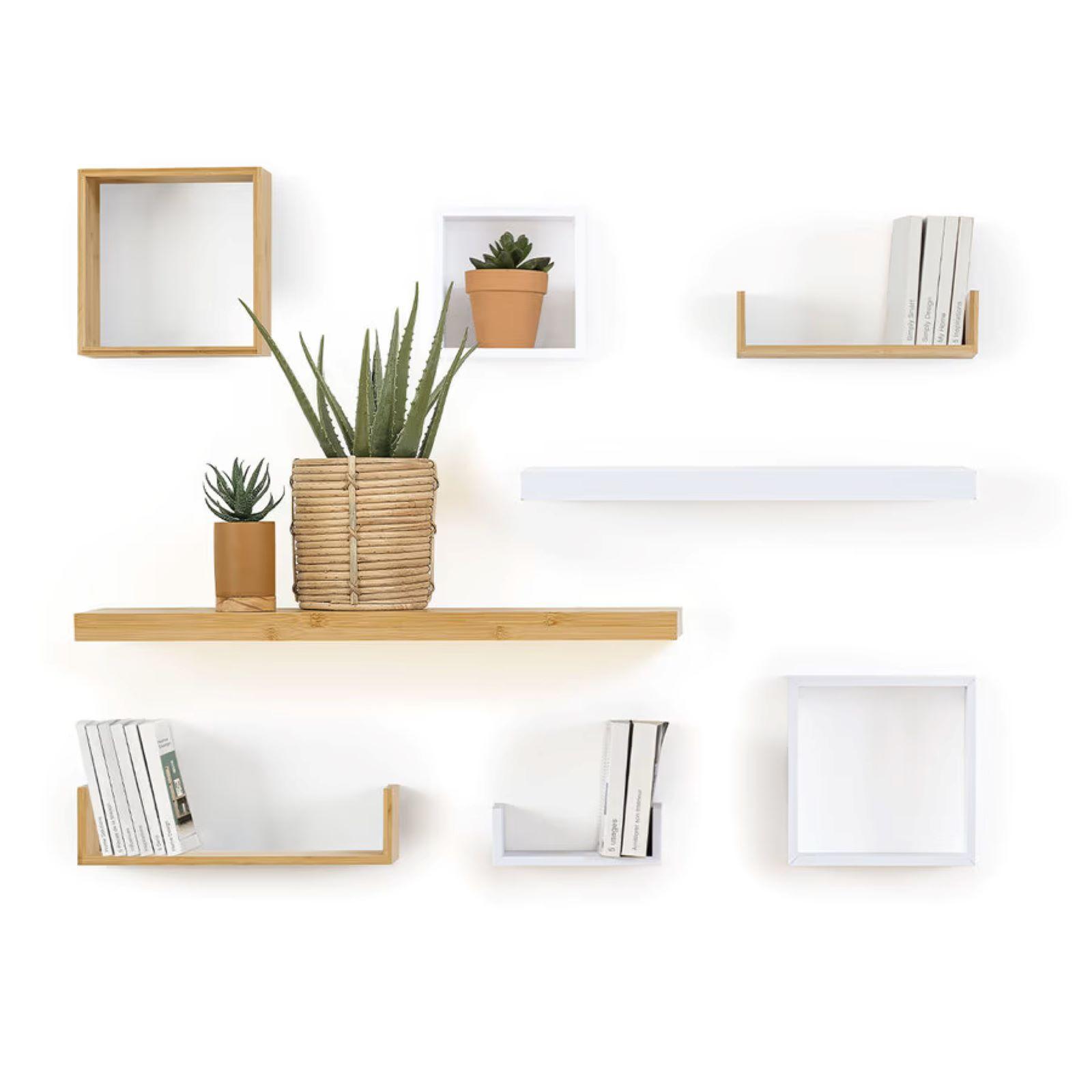 Maison Exclusive - Mensole a Muro Bianche 2 pz in MDF per Libri/DVD | Leroy Merlin