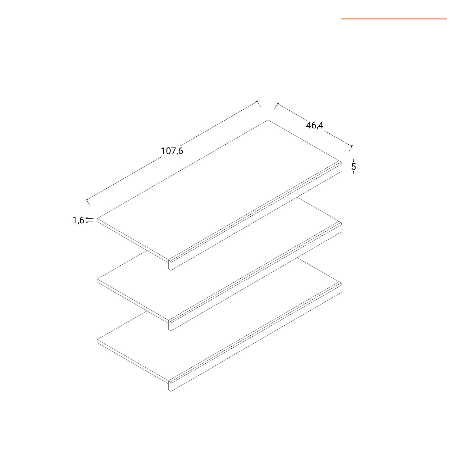 Armadio 220x218h cm in legno bianco e nero con specchio - Gilde