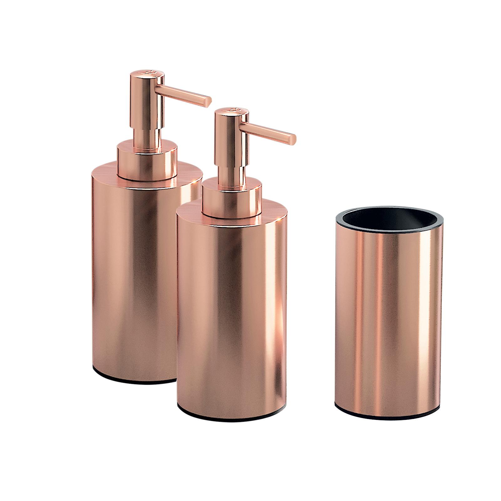 Kit Portaoggetti da Bagno 4 Pezzi, Set Organizer per Bagno, Portaspazzolino, Portasapone, Dispenser per Lozioni e Tazza(bianco) dispenser di Sapone dispenser di Sapone