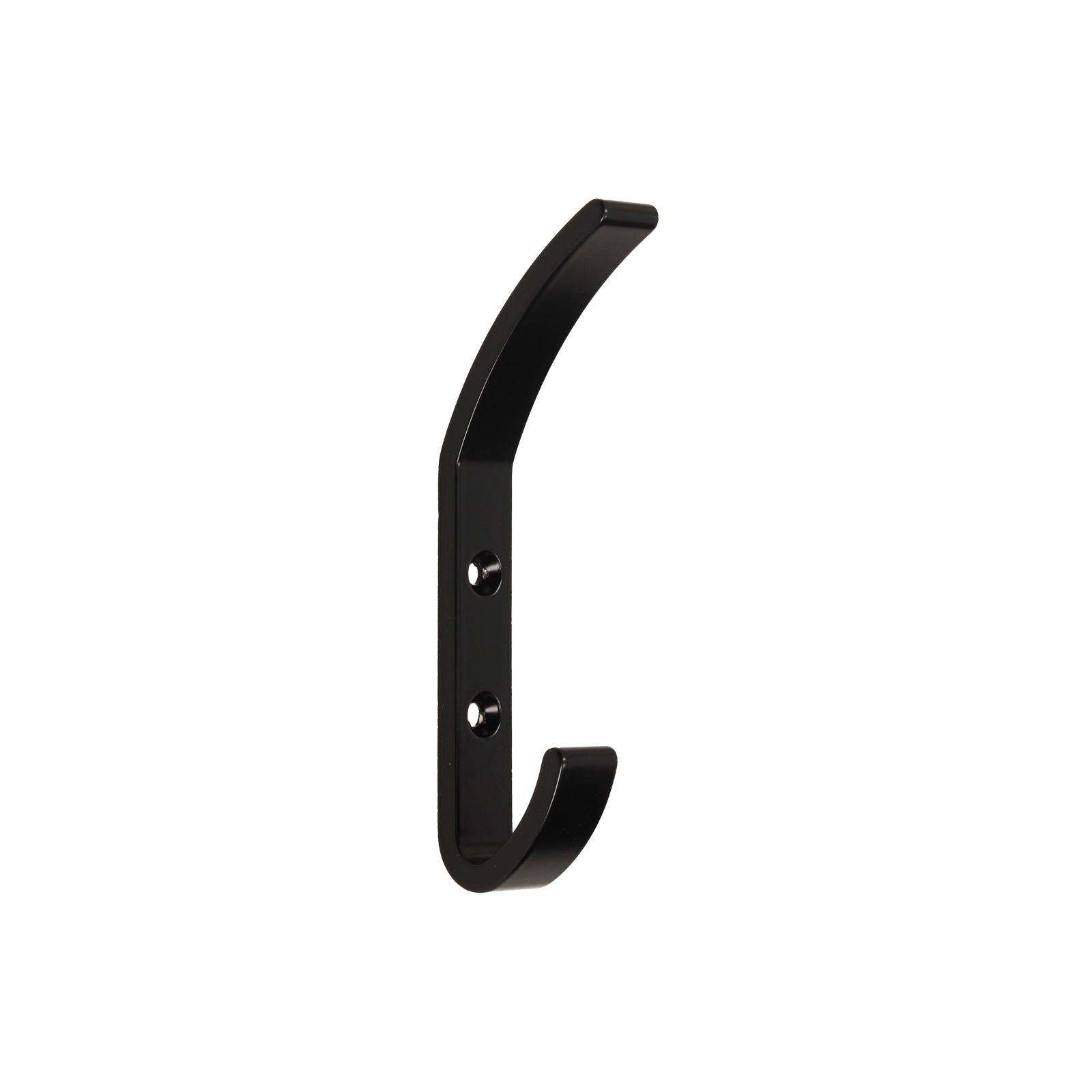 Ganci Appendiabiti Da Parete In Alluminio Nero, Set Da 3 Ganci - Porta Cappotti, Asciugamani E Chiavi, Carico Max 9kg, Design Antigraffio