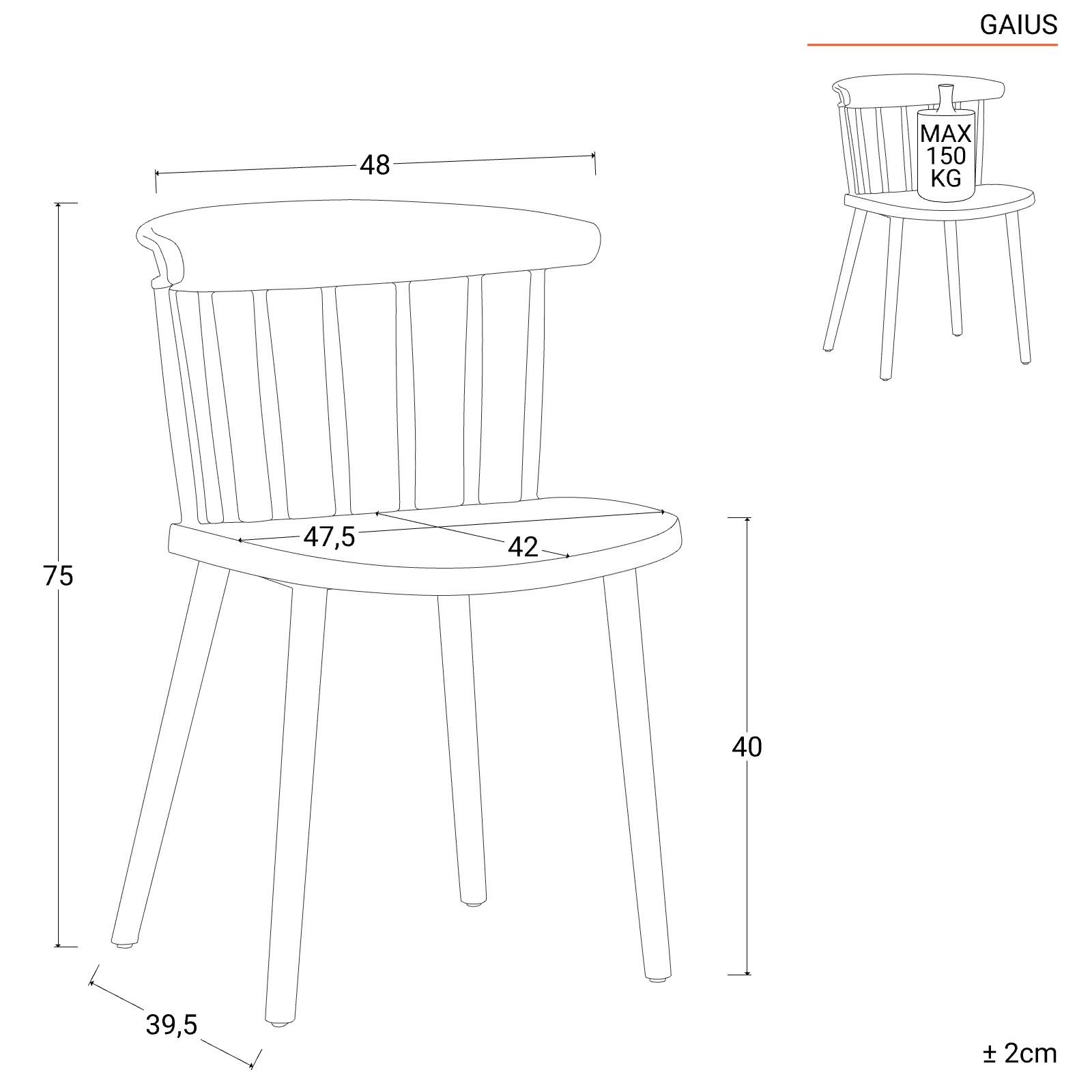 Set 4 sedie impilabili da giardino in polipropilene grigio - Gaius