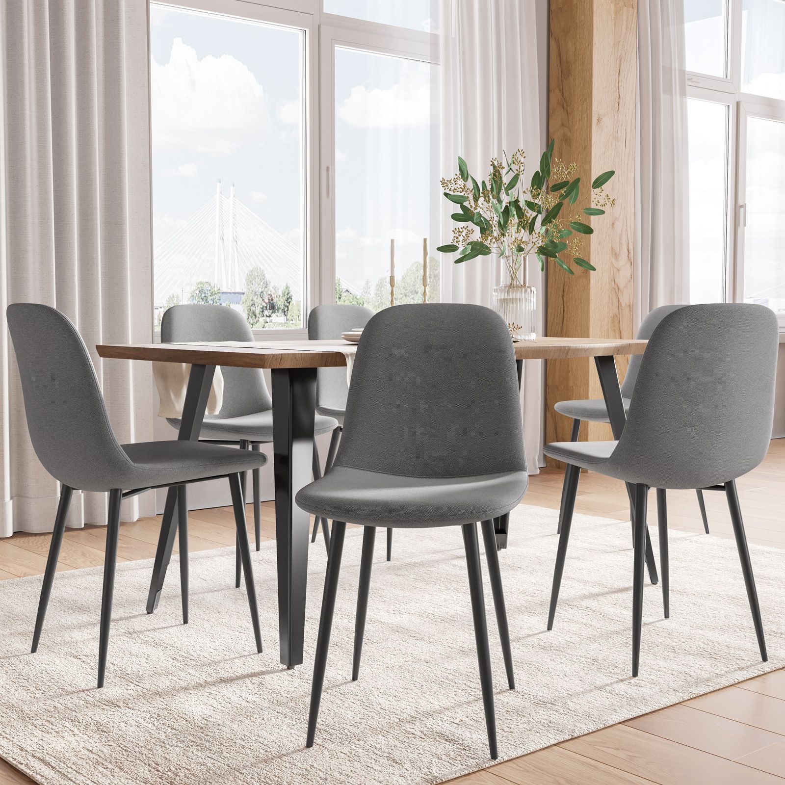 Stile Industriale Sedie Nere Metallo Sedie Moderne Sedie Da Cucina