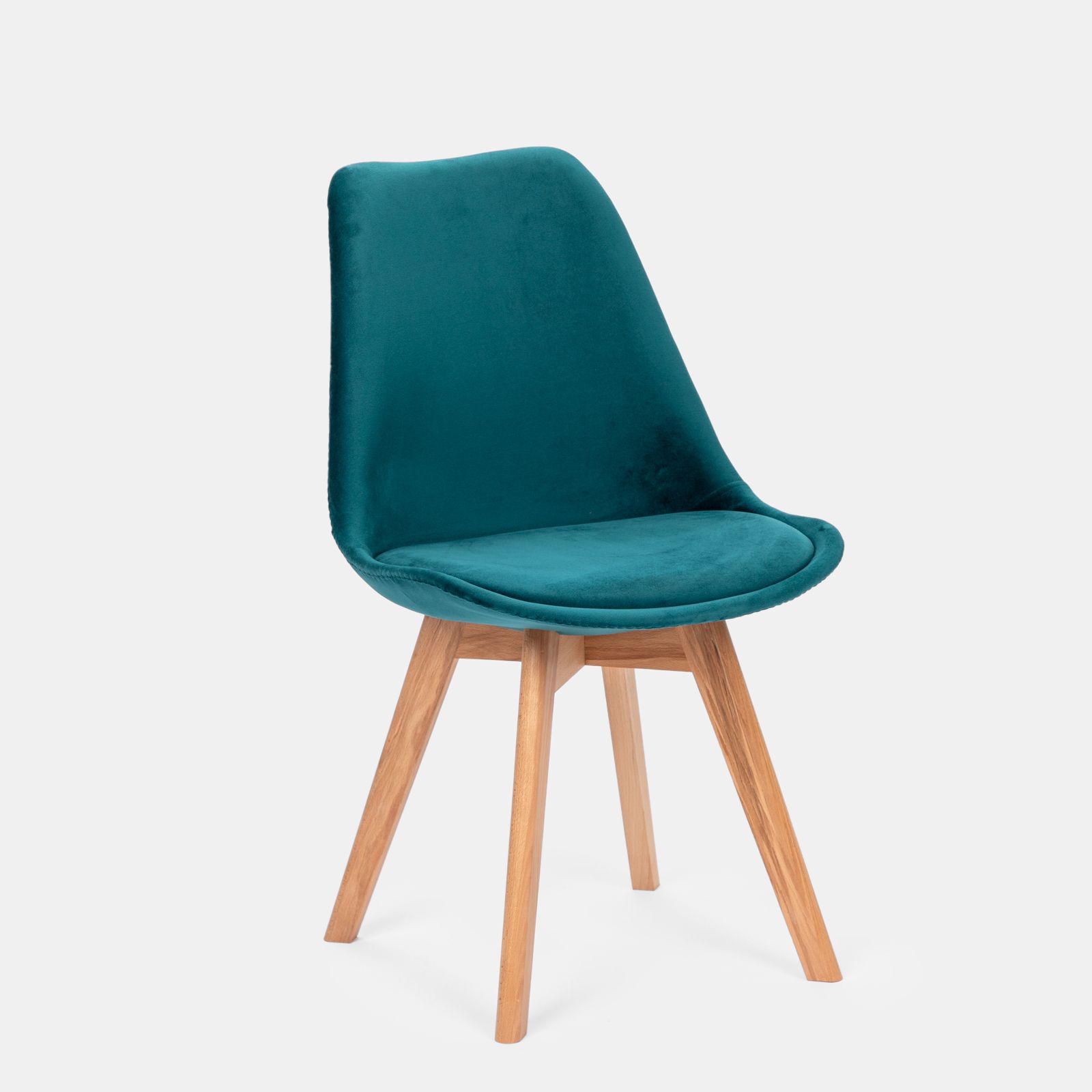 Brigros Set 4 Sedie In Tessuto Velluto Con Seduta Imbottita – Design Elegante Per Sala Da Pranzo O Soggiorno, Colore Petrolio