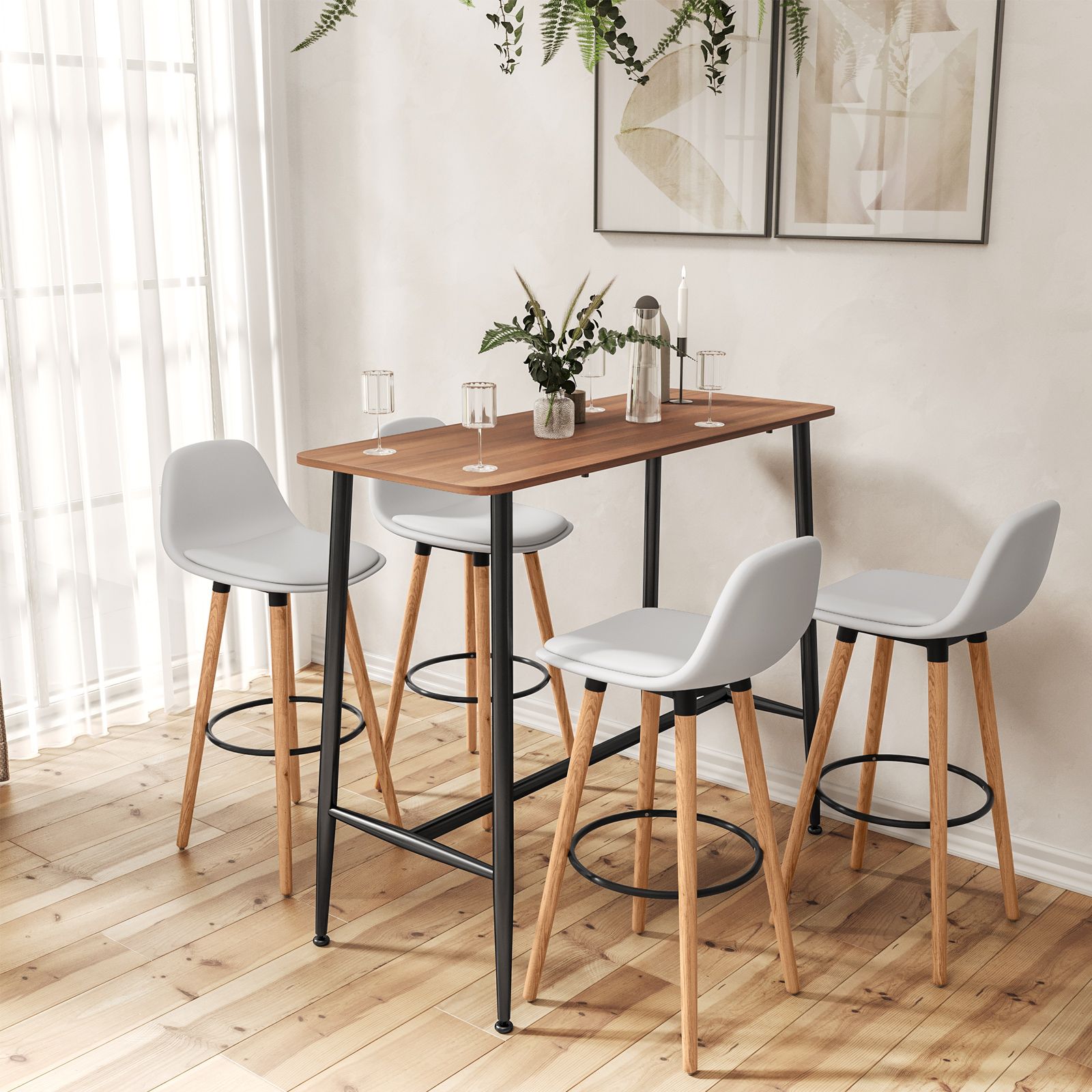 Sgabello Alto Sgabelli Legno Bianco Set Sgabelli Con Seduta In