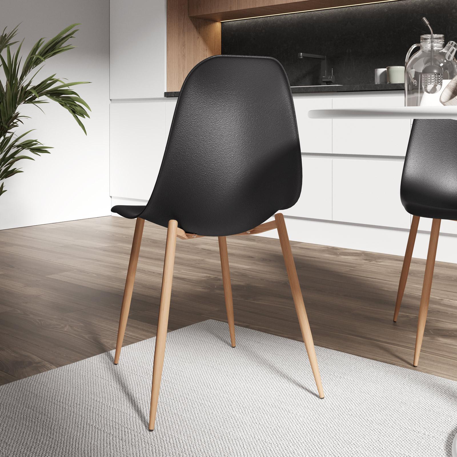 Set Sedie Polipropilene Nere Sedie Con Braccioli Sala Da Pranzo