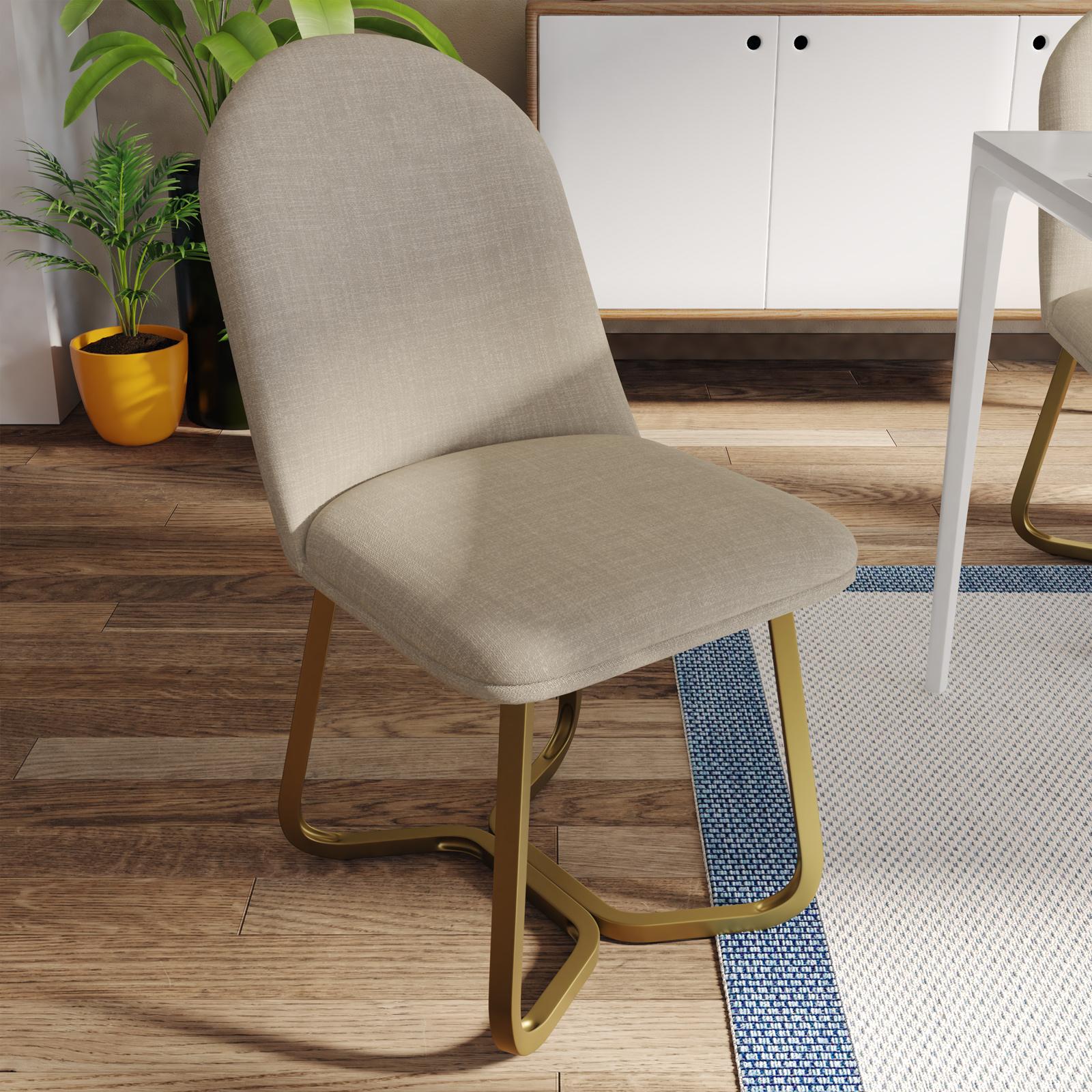 Set Di 6 Sedie Da Pranzo In Tessuto Teddy Morbido | Schienale Curvo E Gambe In Metallo - Design Vintage Nero, Sedute Imbottite